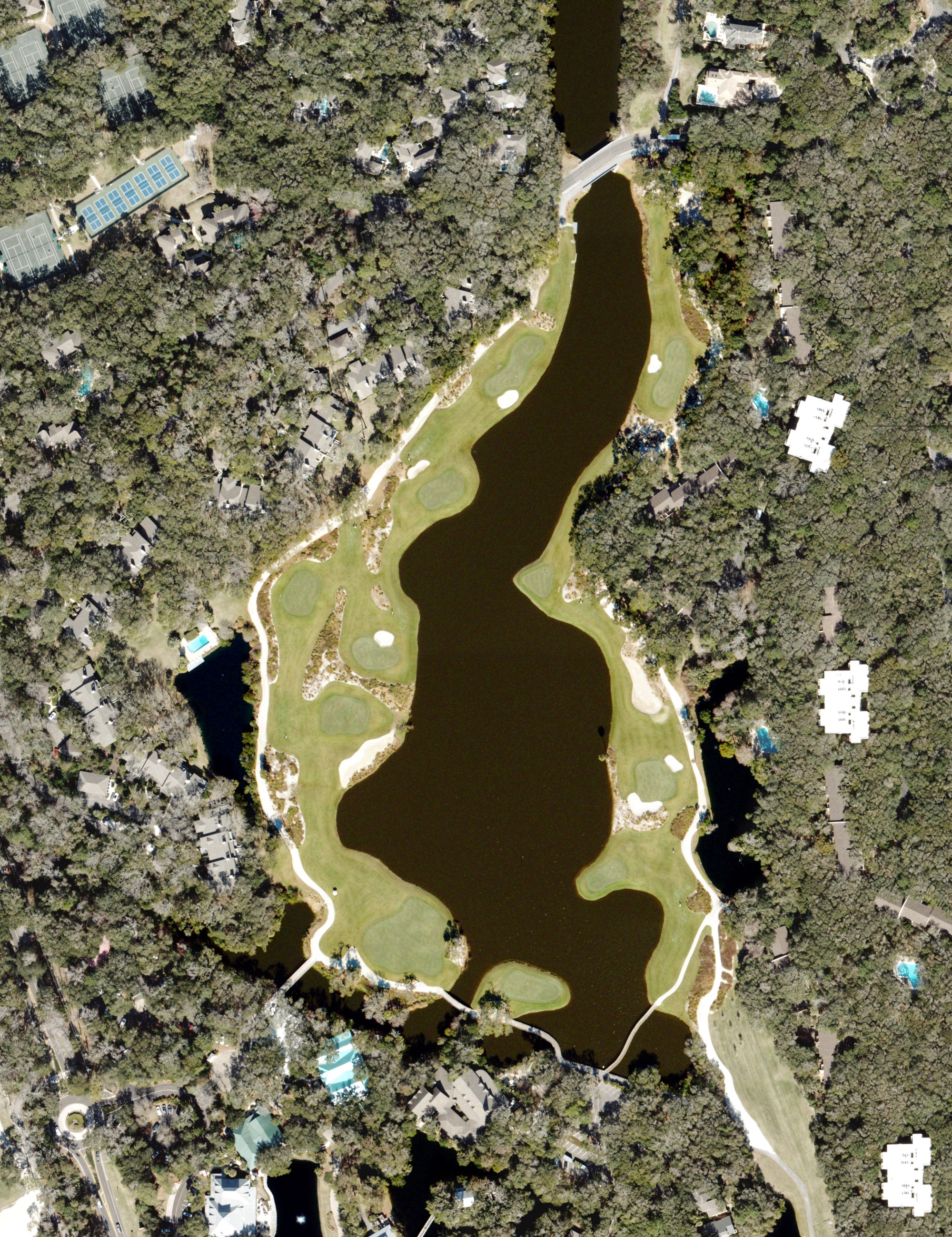 Aerial view of Little Sandy Short Course, FL