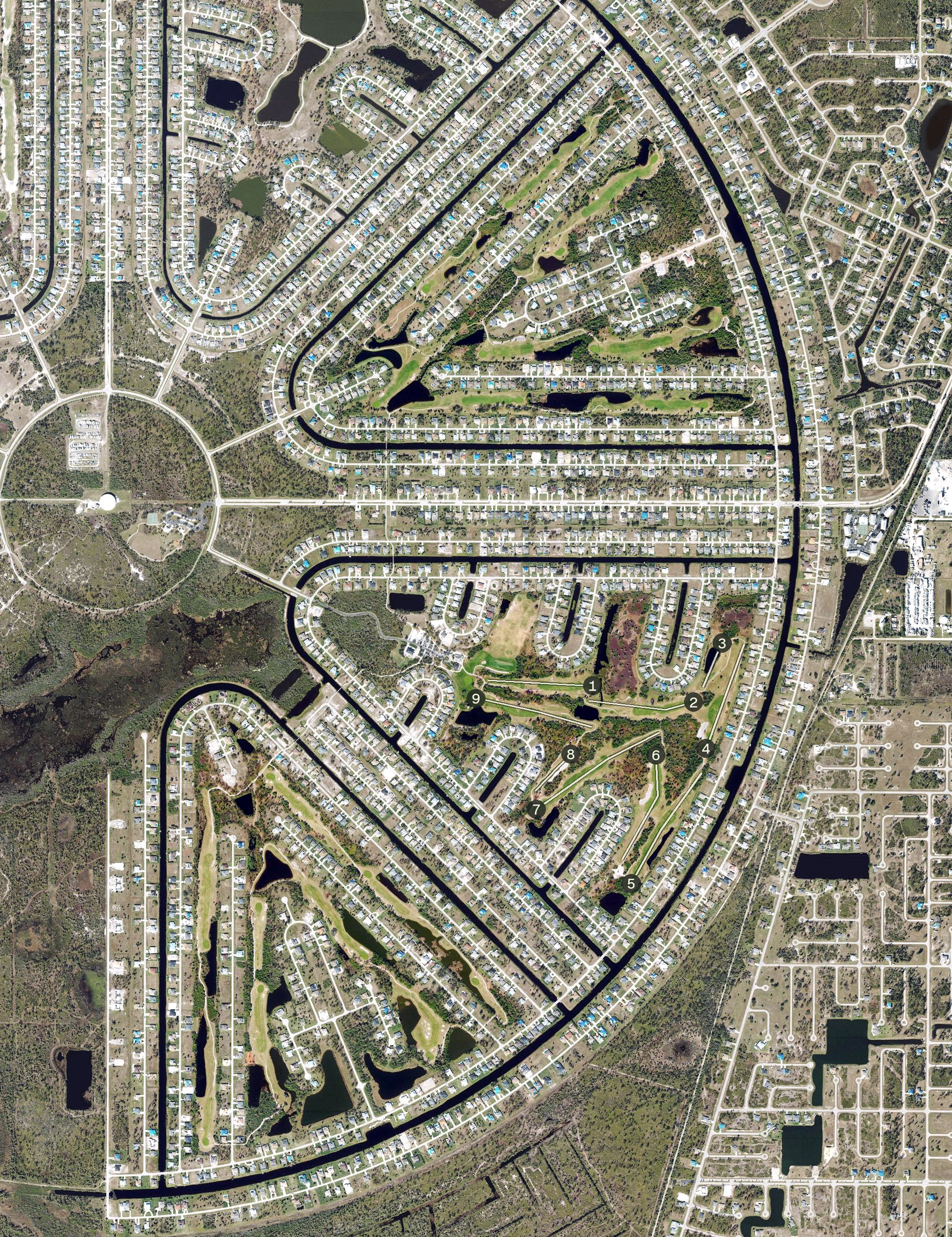 Aerial view of Long Marsh, FL