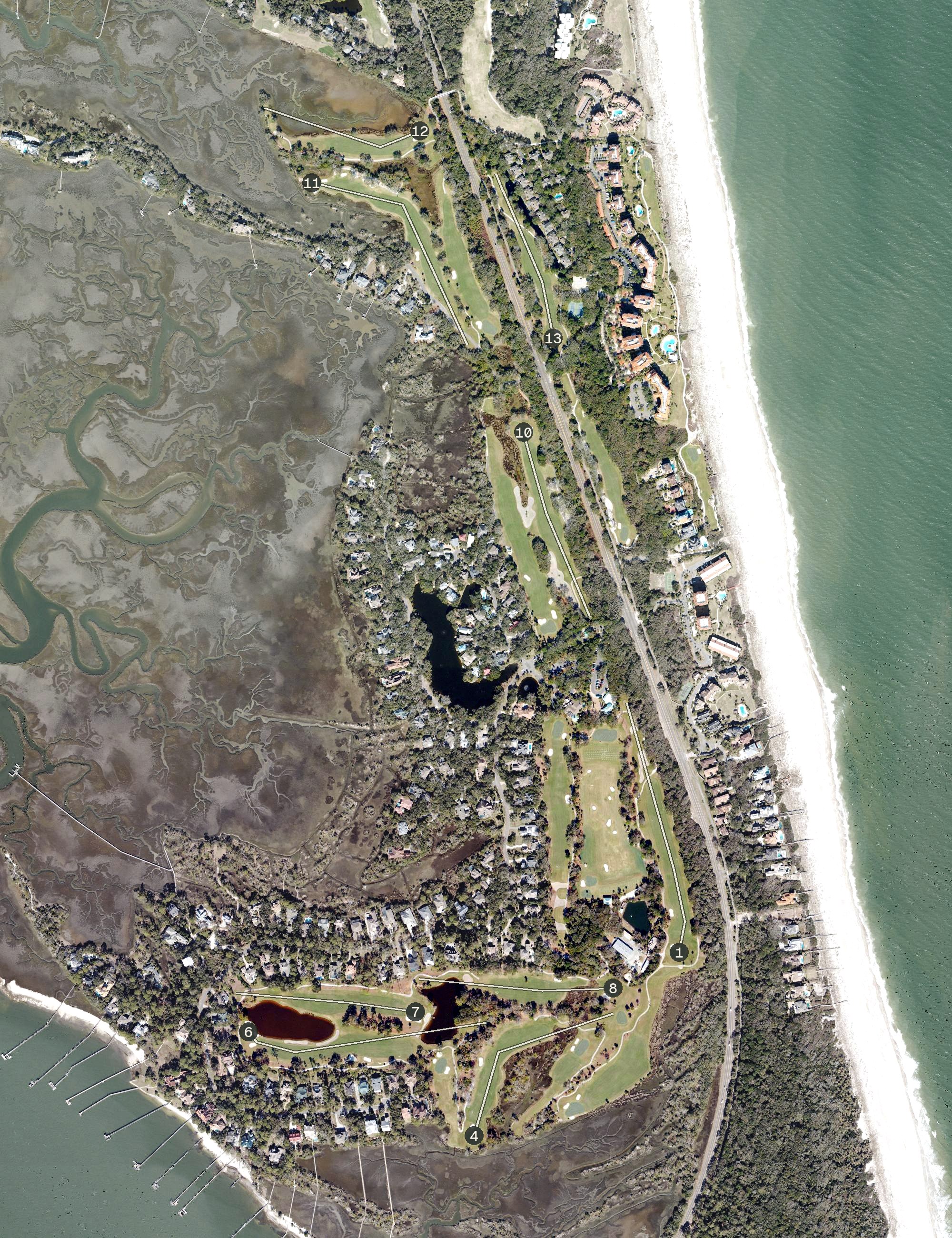 Aerial view of Long Point at The Amelia Island Club, FL