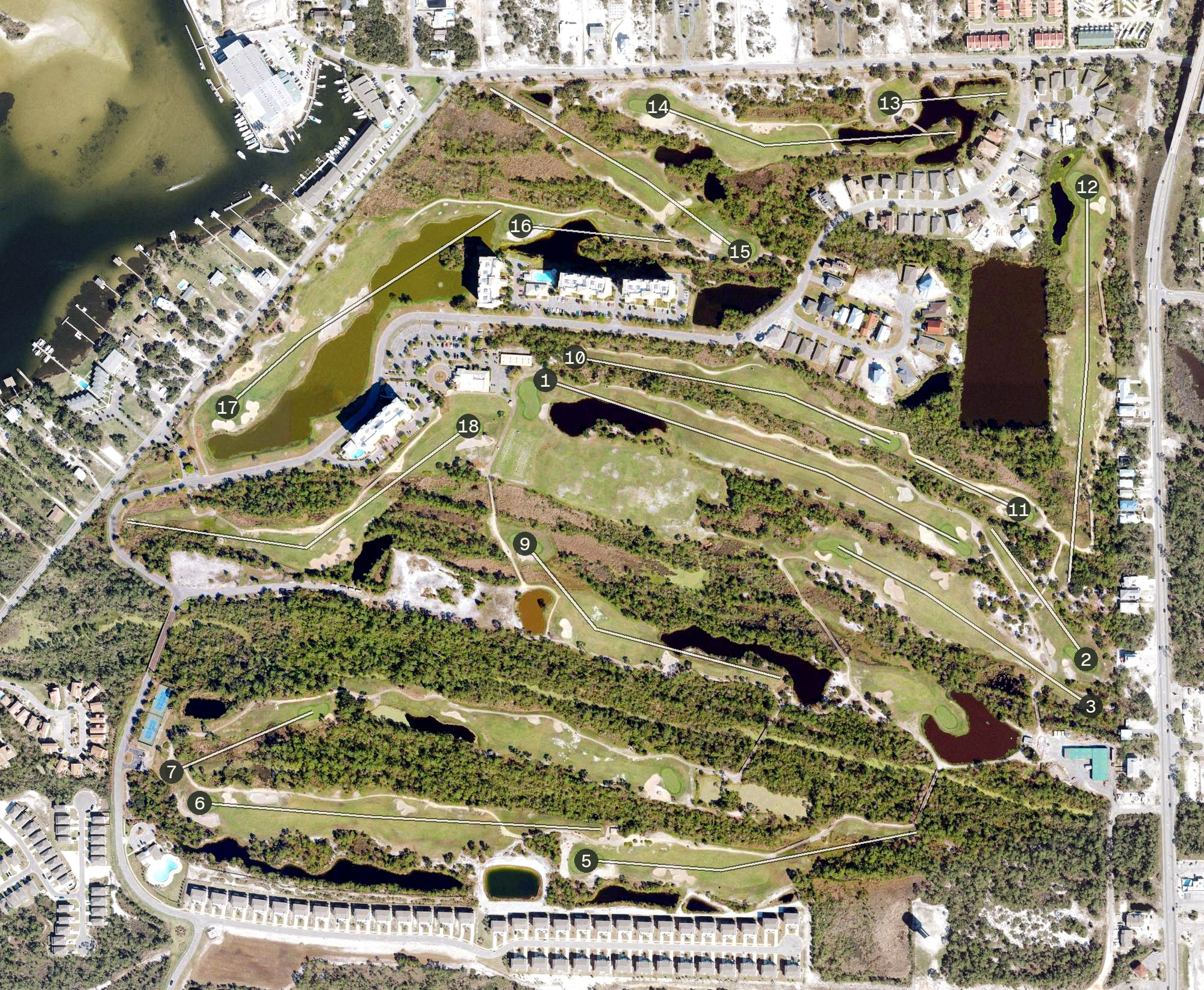 Aerial view of Lost Key Golf Club, FL