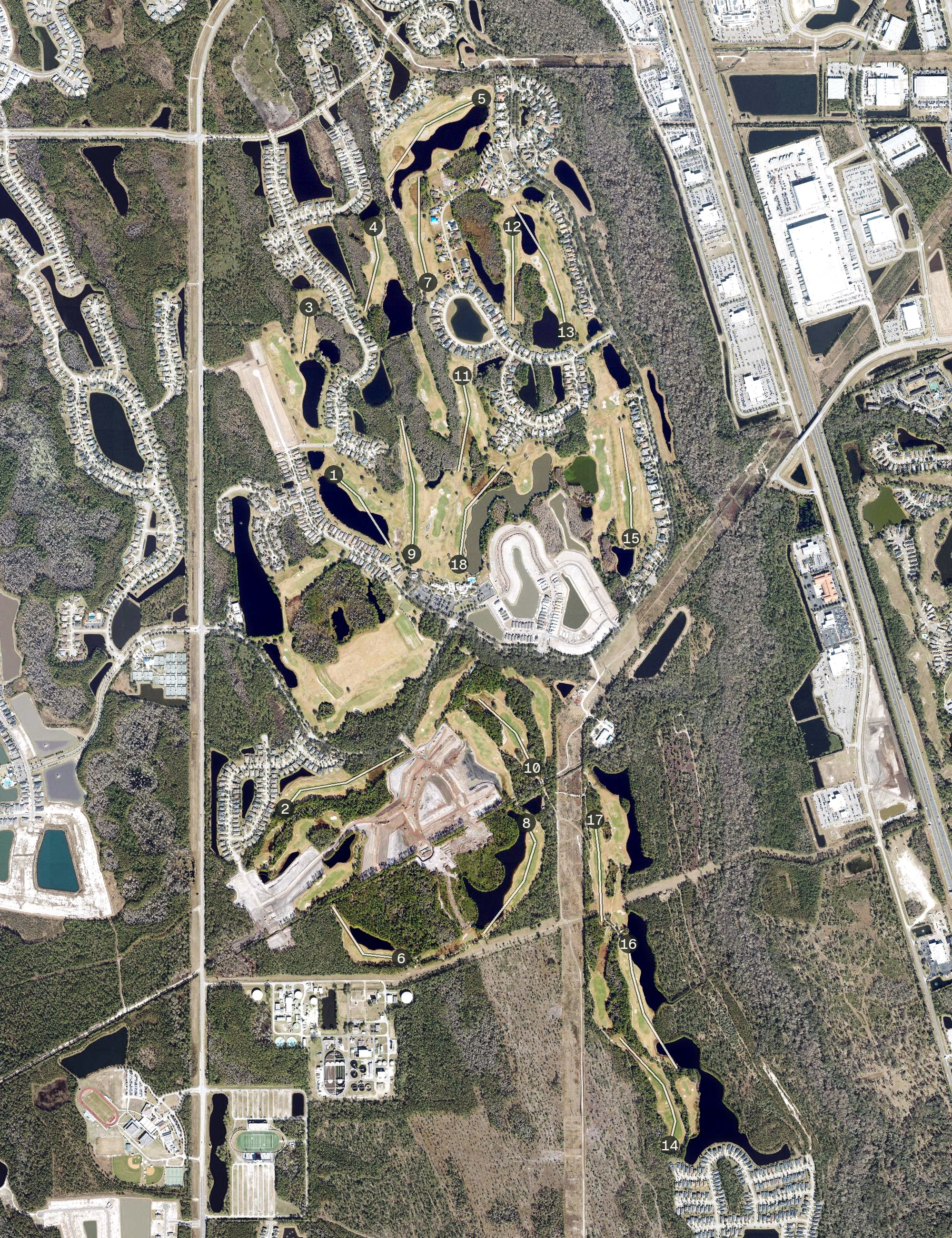 Aerial view of LPGA International, FL