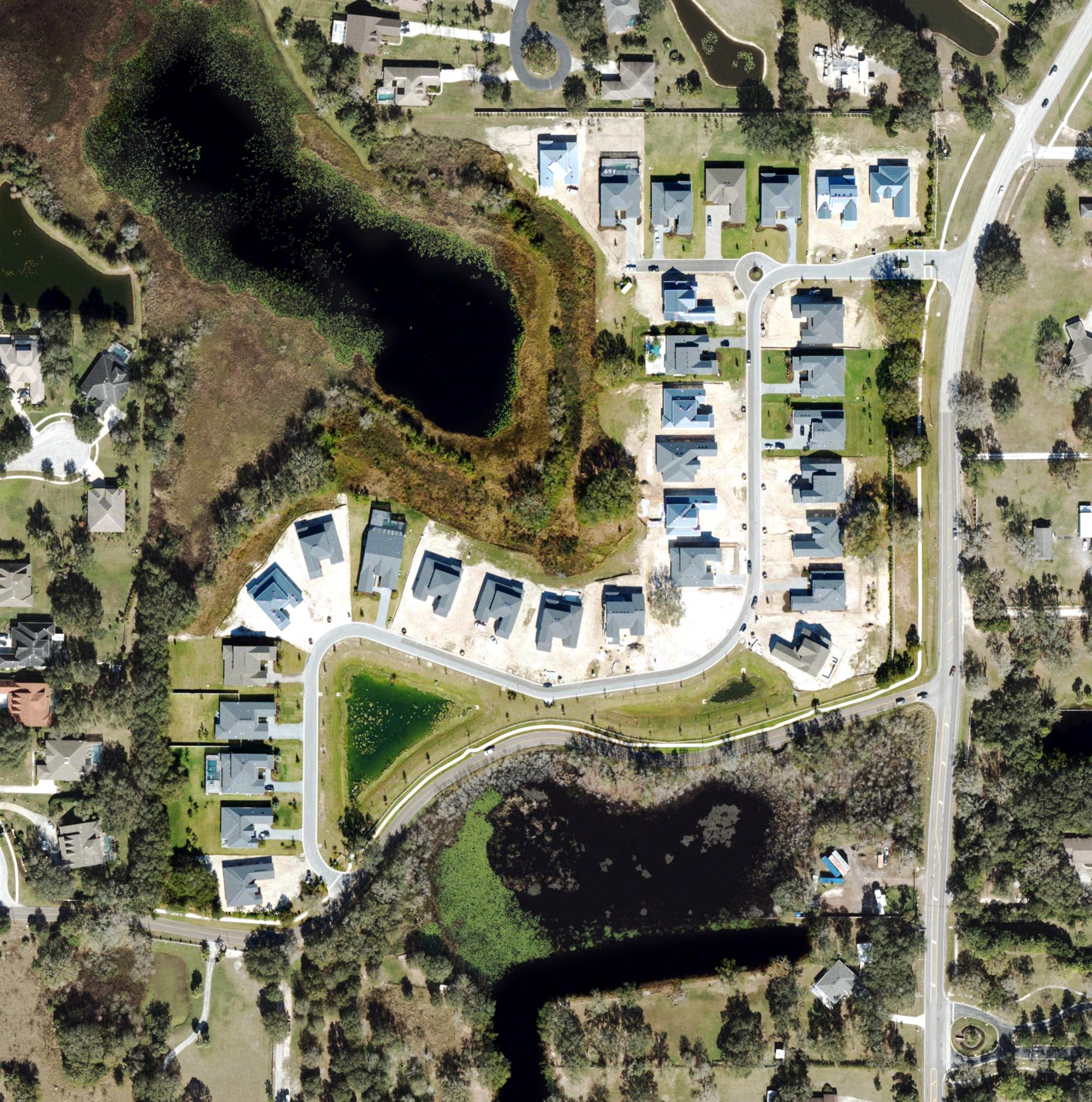Aerial view of Lutz Executive Golf Center, FL