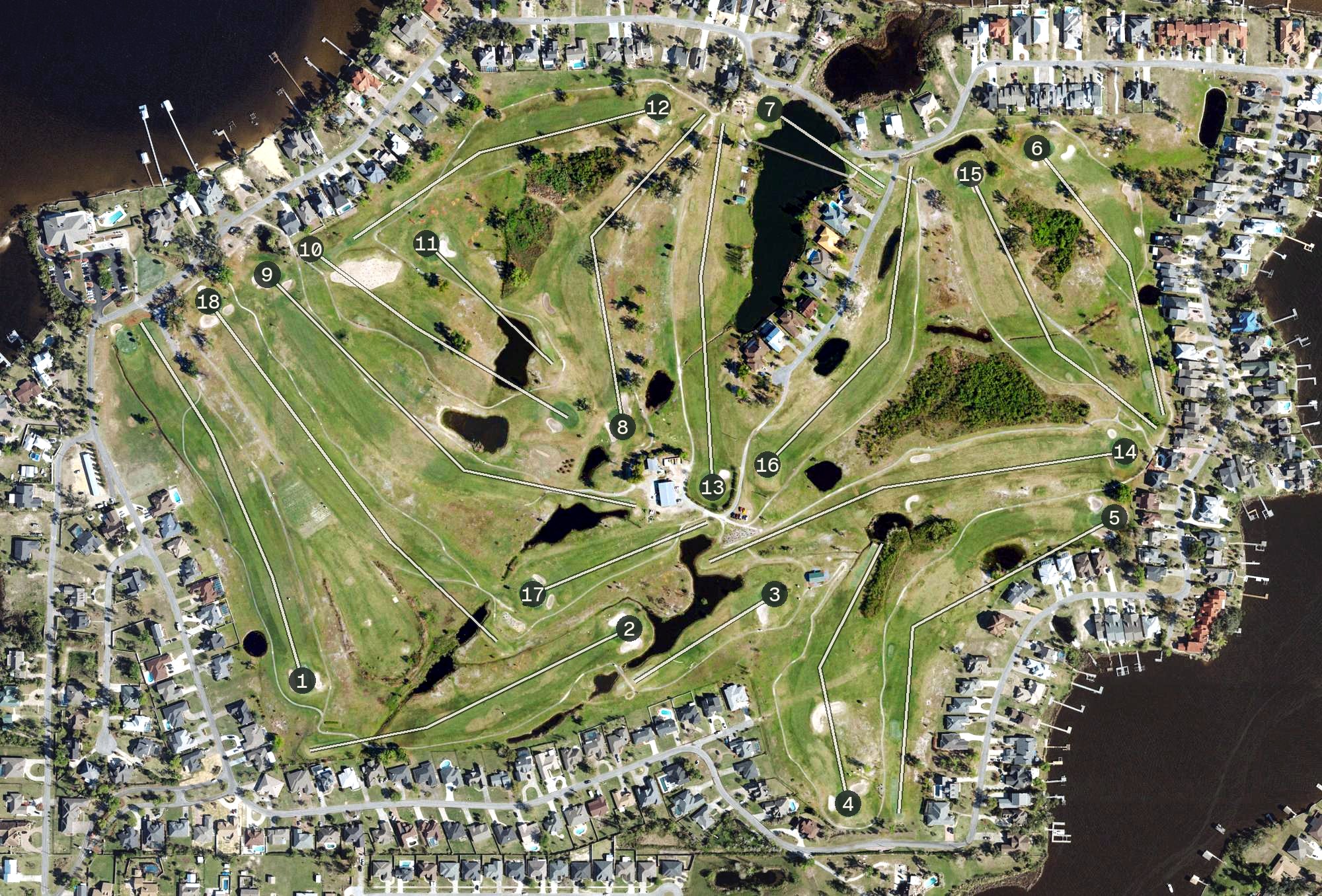 Aerial view of Lynn Haven Golf Course, FL