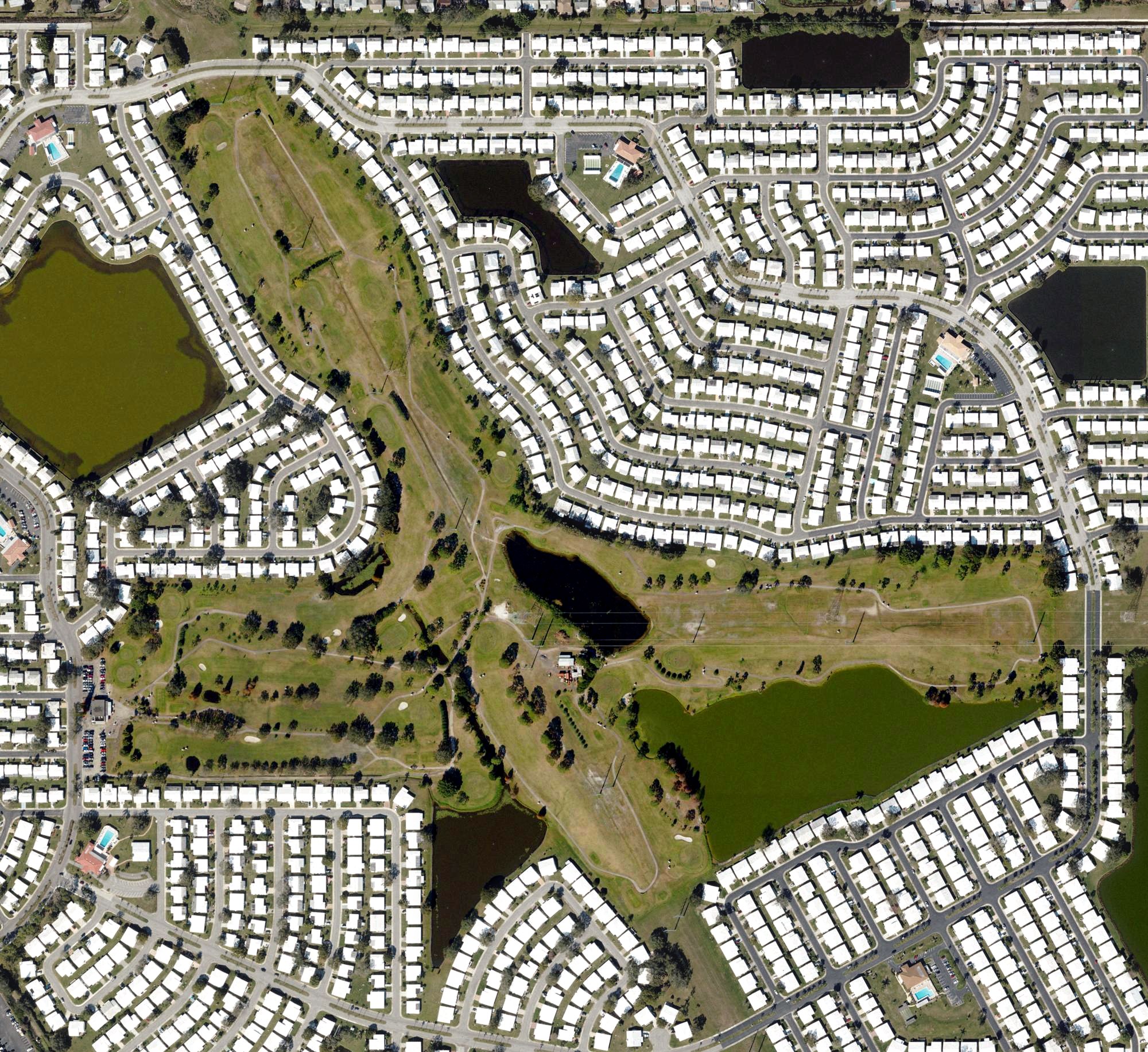 Aerial view of Mainlands Golf Course, FL