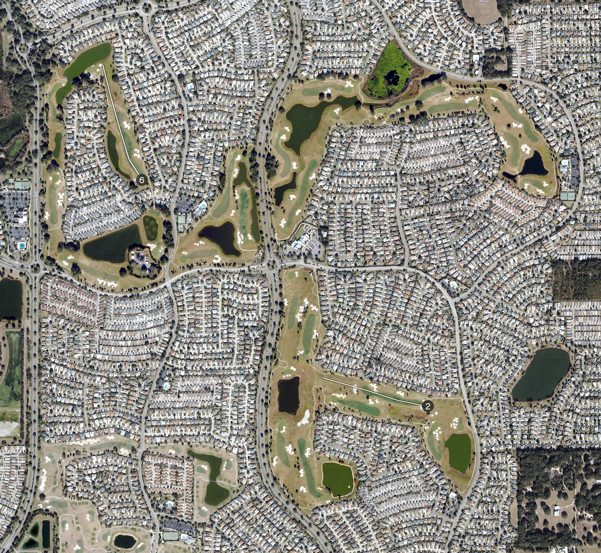 Aerial view of Mallory Hill Country Club (The Villages), FL