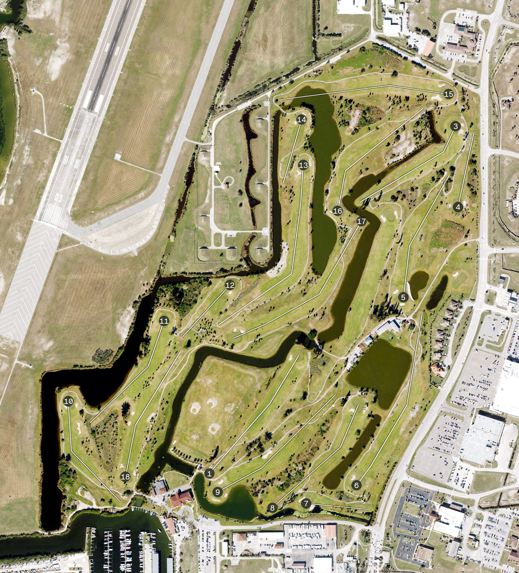 Aerial view of Manatee Cove Golf Club, FL