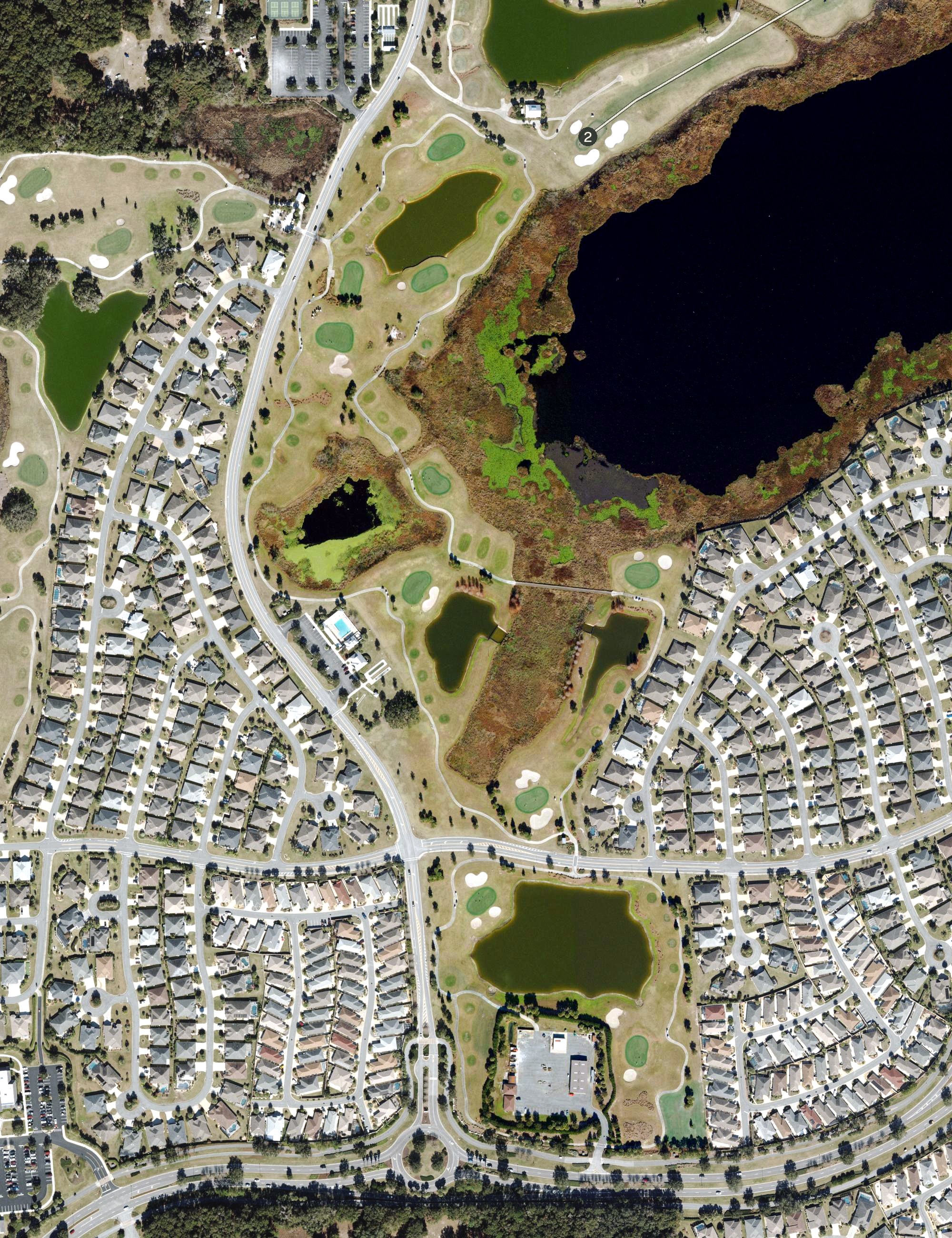 Aerial view of Mangrove Golf Course (The Villages), FL