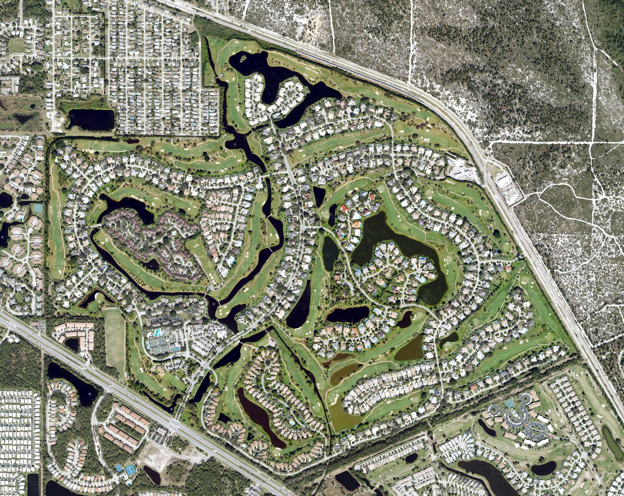 Aerial view of Mariner Sands Golf & Country Club, FL