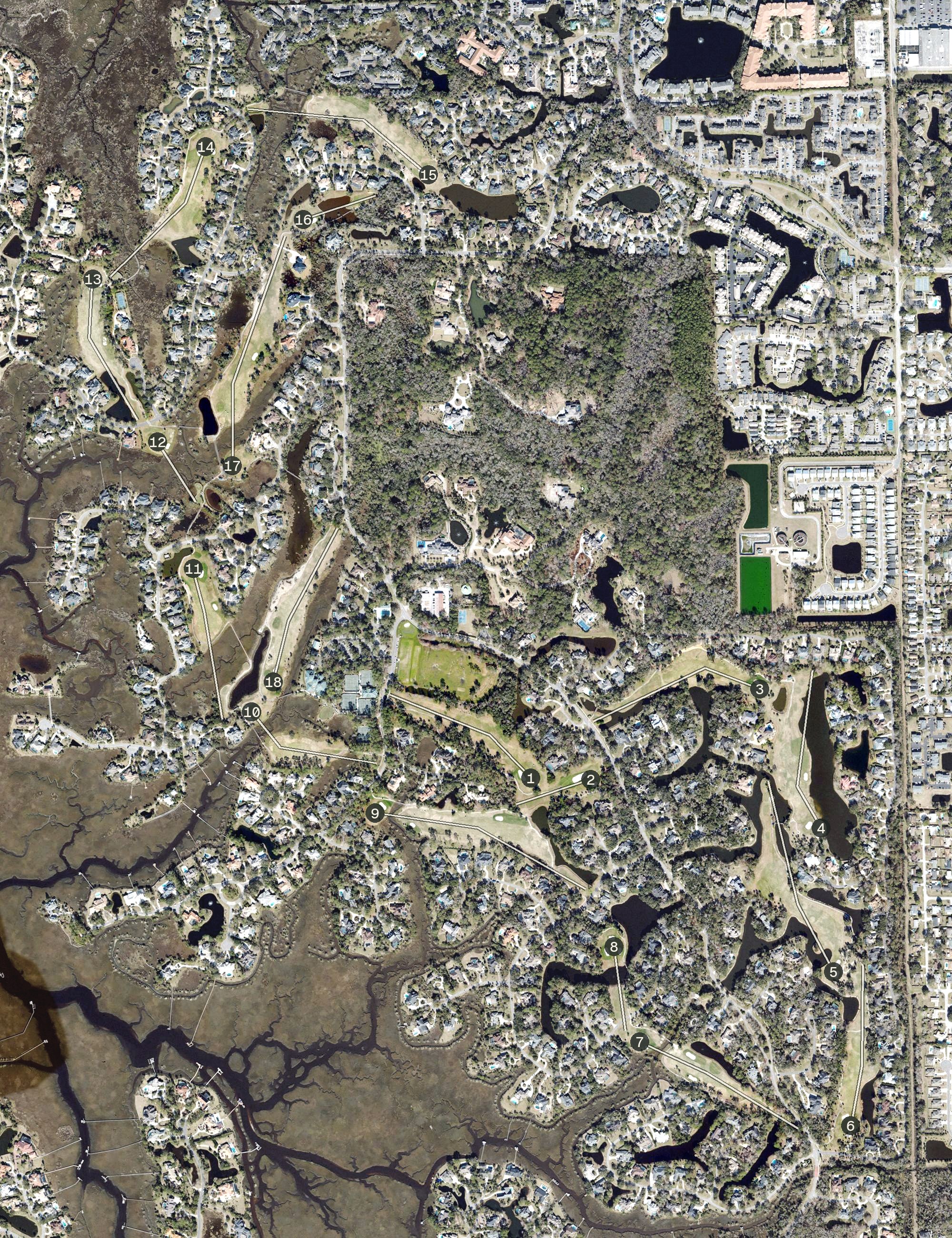 Aerial view of Marsh Valley Country Club, FL