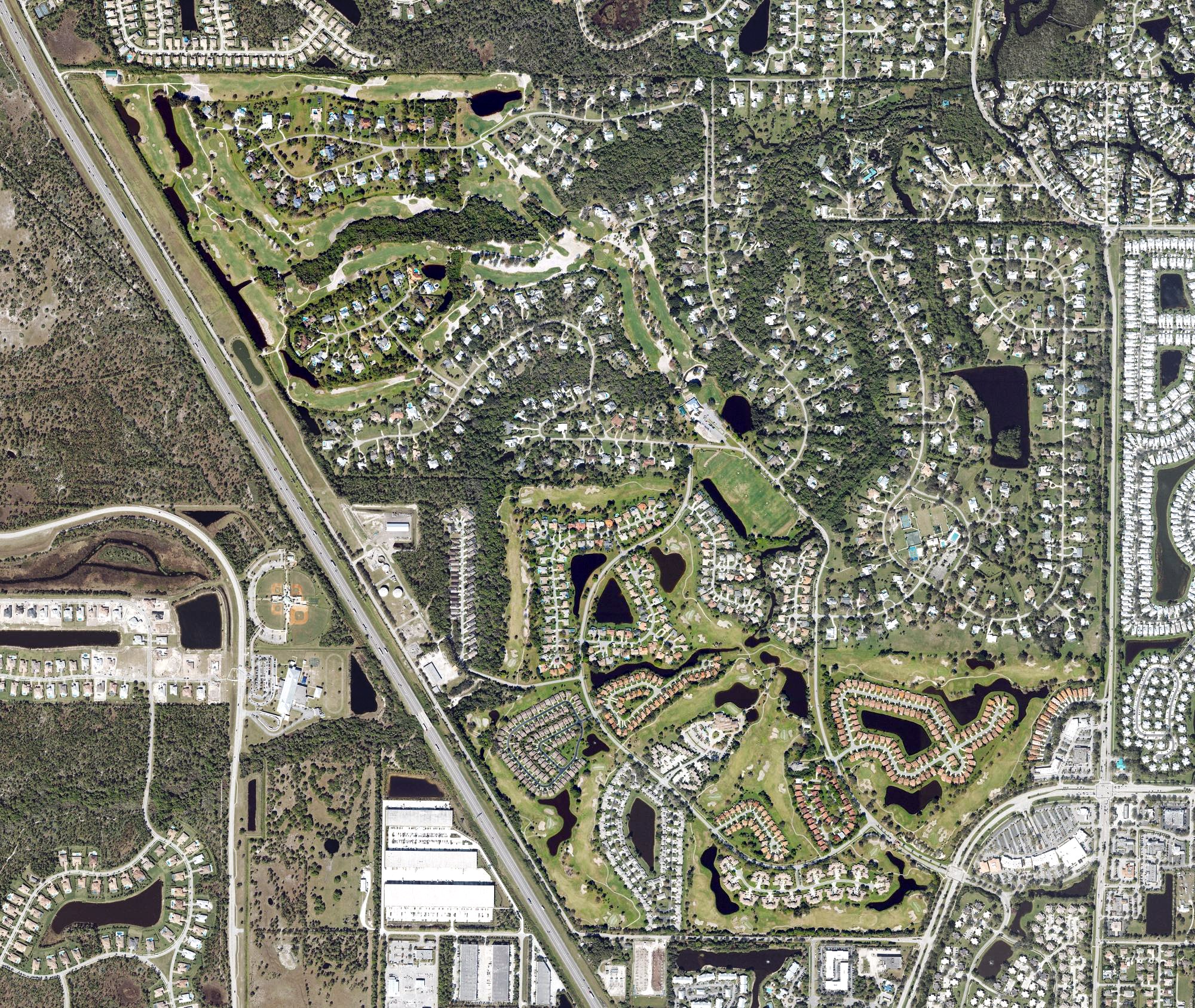 Aerial view of Martin Downs Country Club, FL