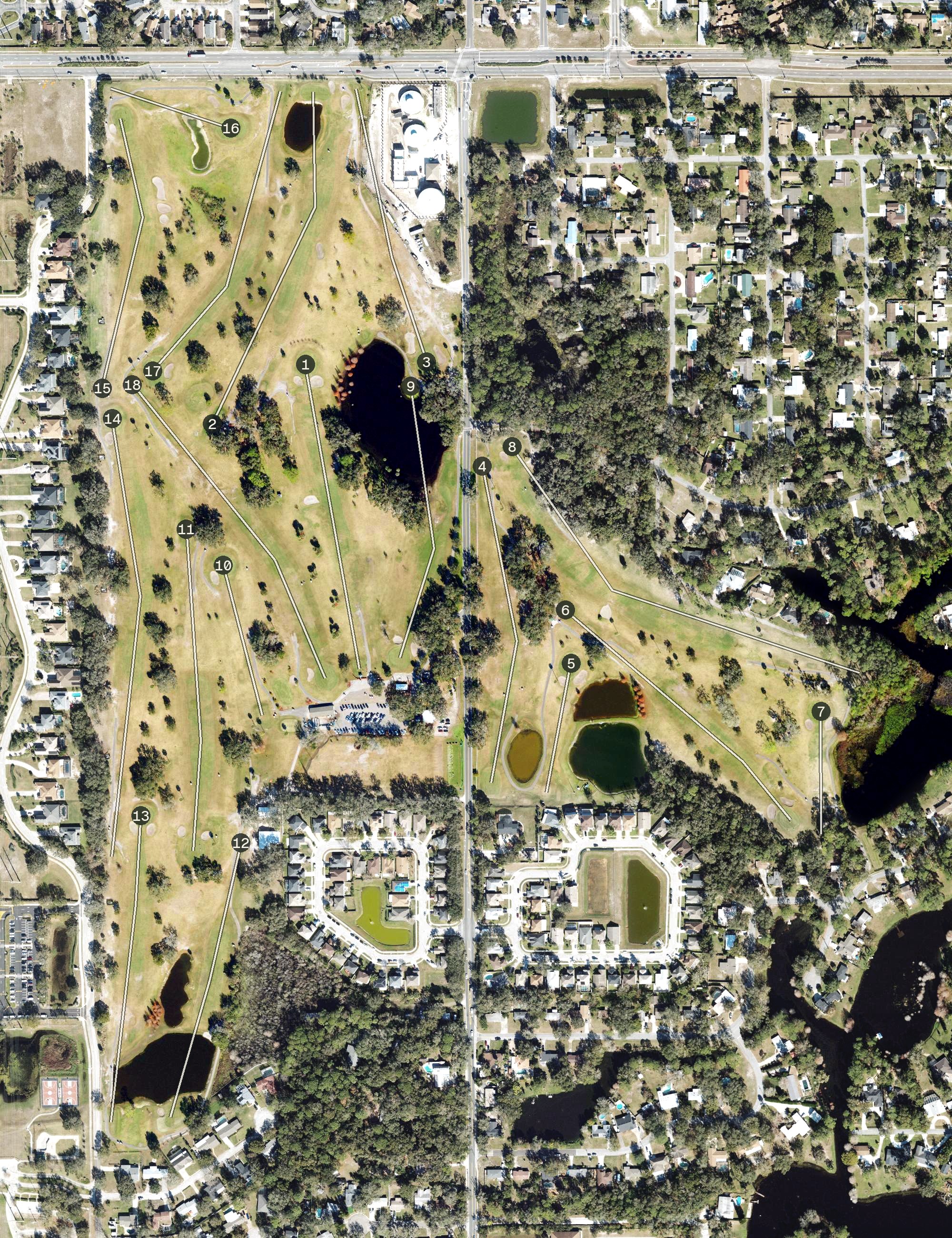 Aerial view of Mayfair Country Club, FL