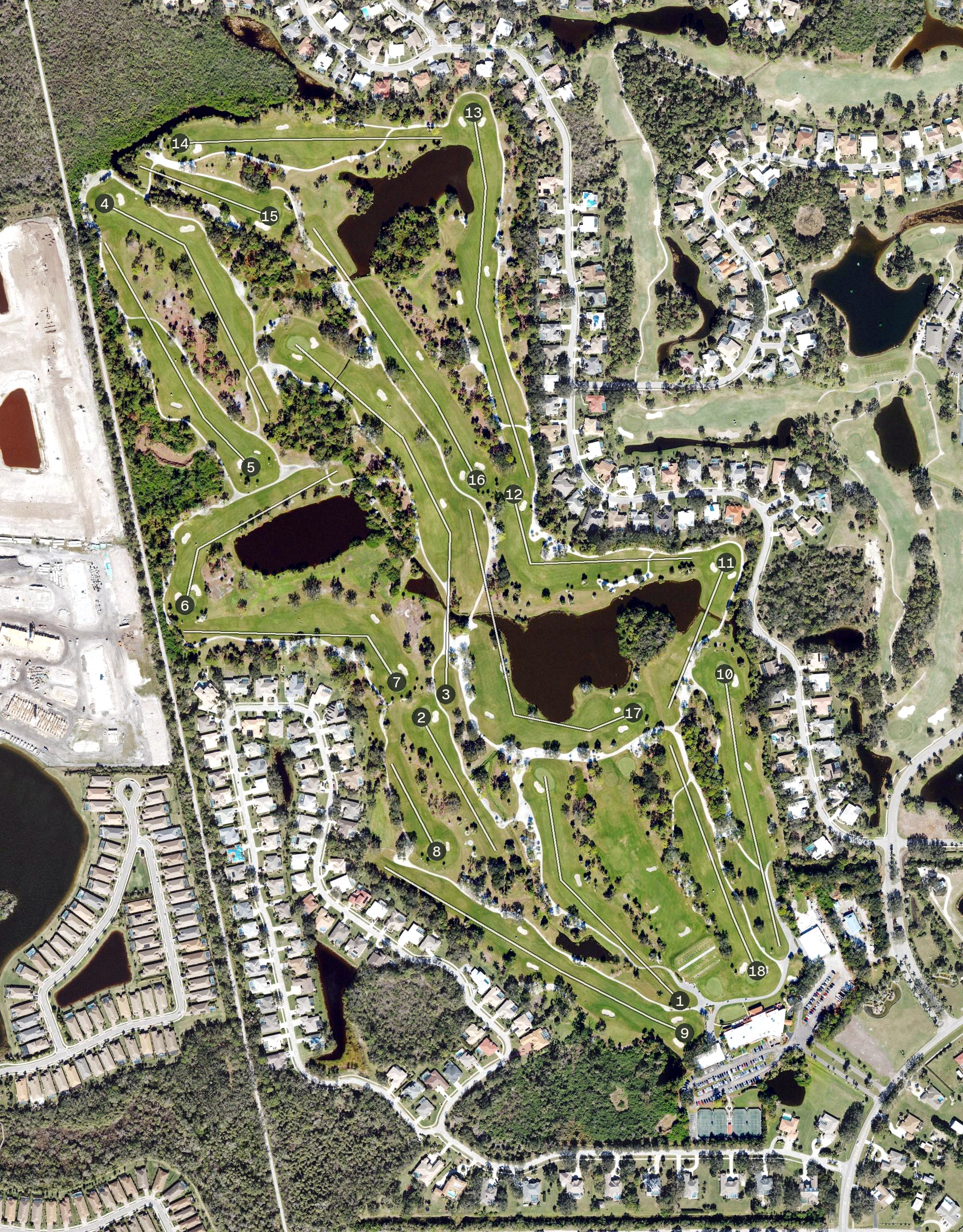 Aerial view of Mission Valley Golf & Country Club, FL