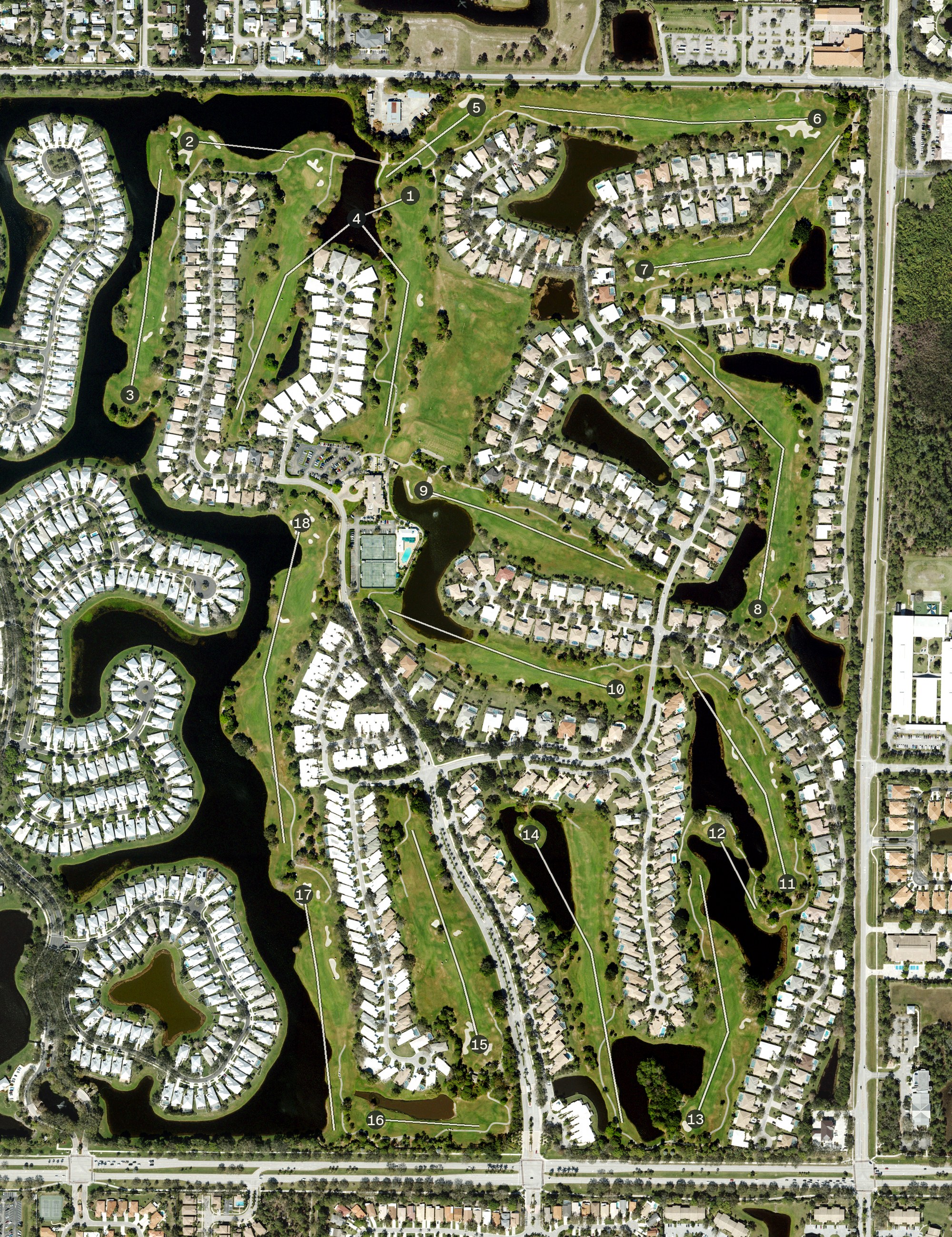 Aerial view of Monarch Country Club, FL