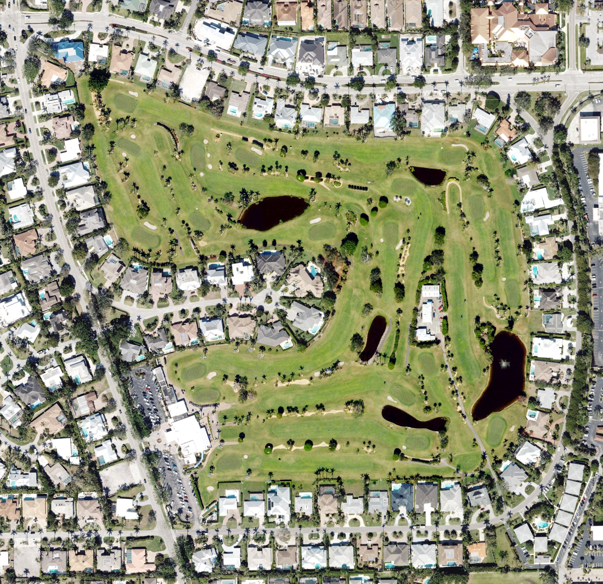 Aerial view of Moorings Country Club, FL