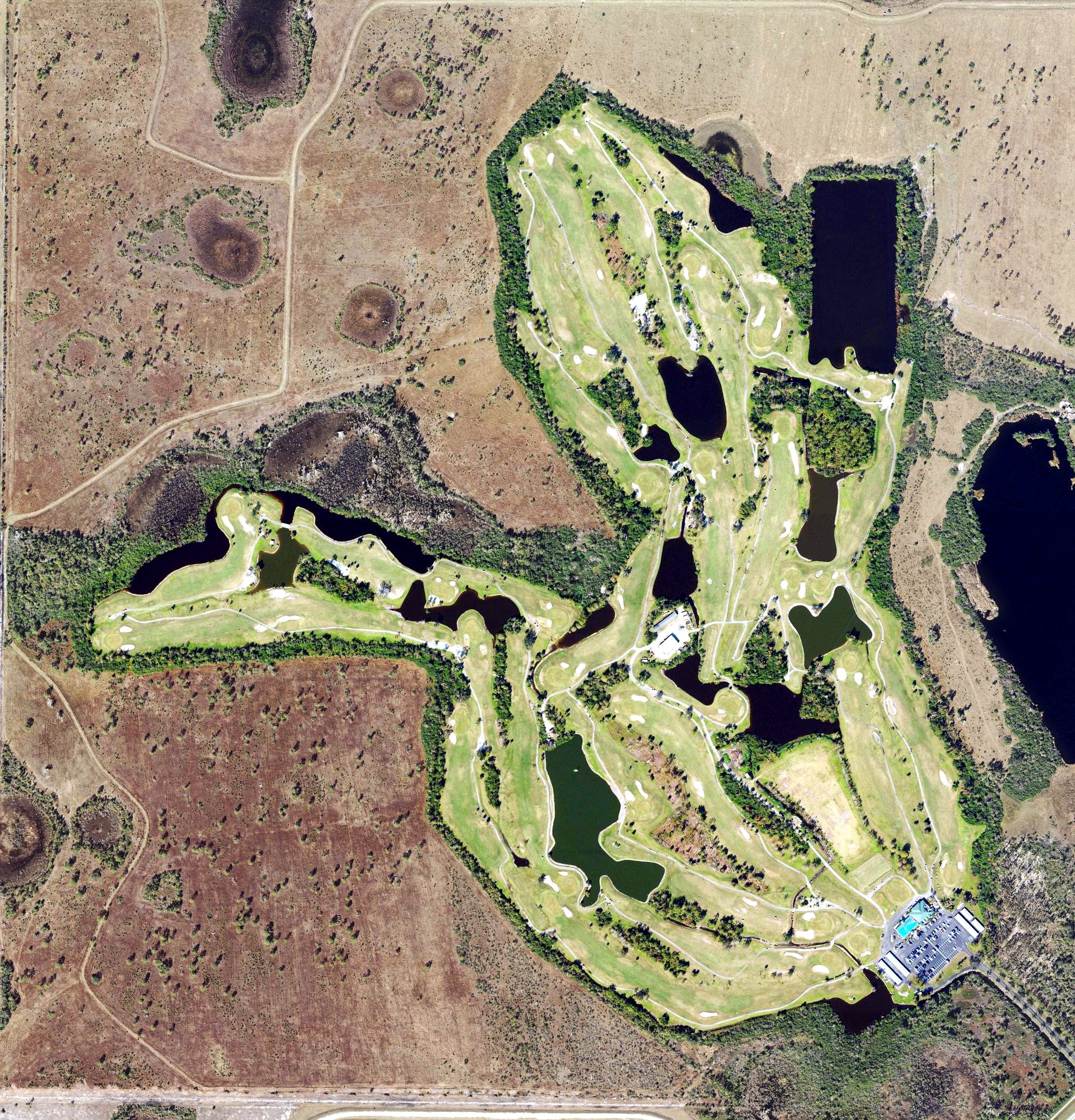 Aerial view of Myakka Pines Golf Course, FL
