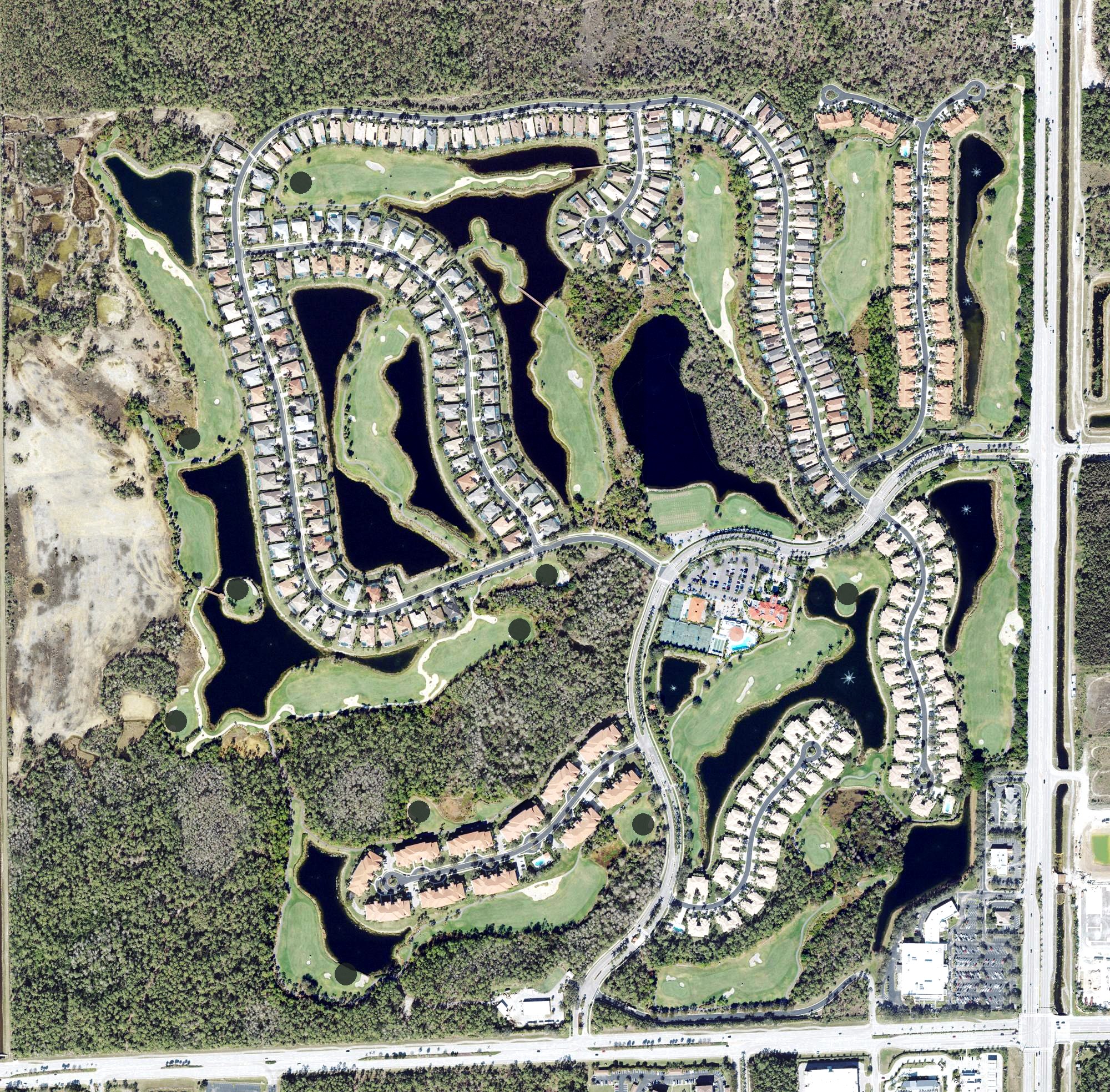 Aerial view of Naples Lakes Country Club, FL
