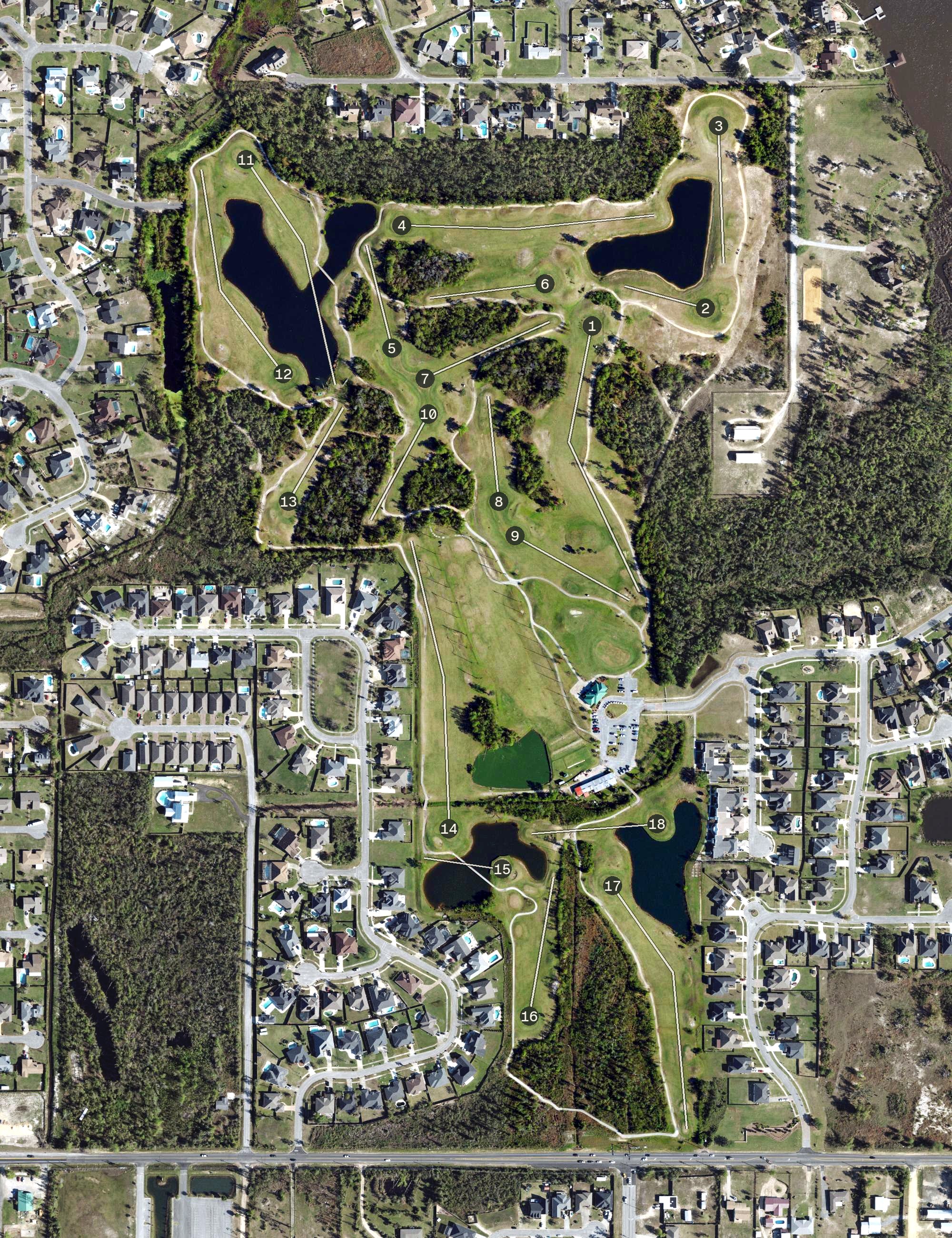 Aerial view of Nature Walk Golf Course, FL