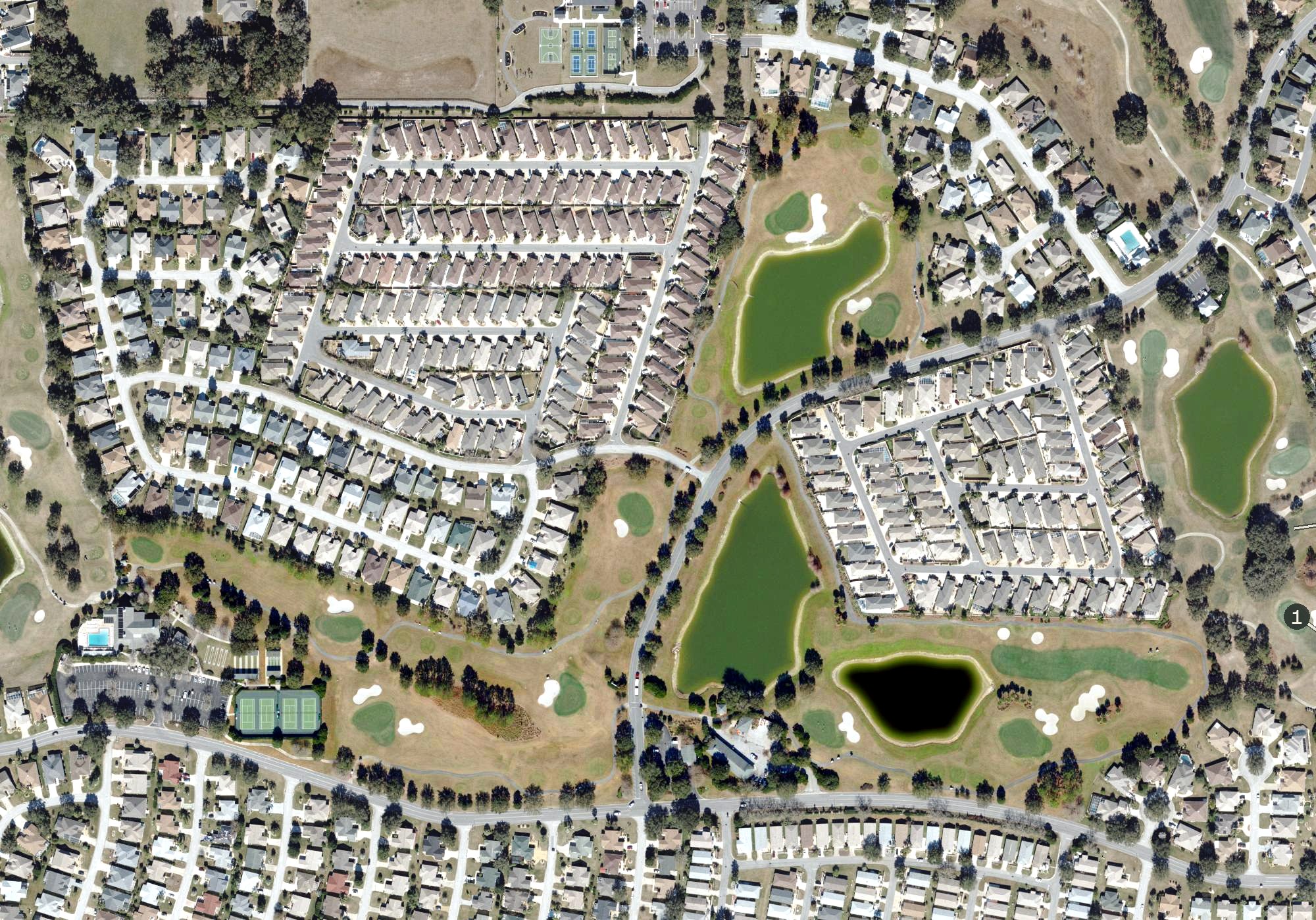 Aerial view of Oakleigh Golf Course (The Villages), FL