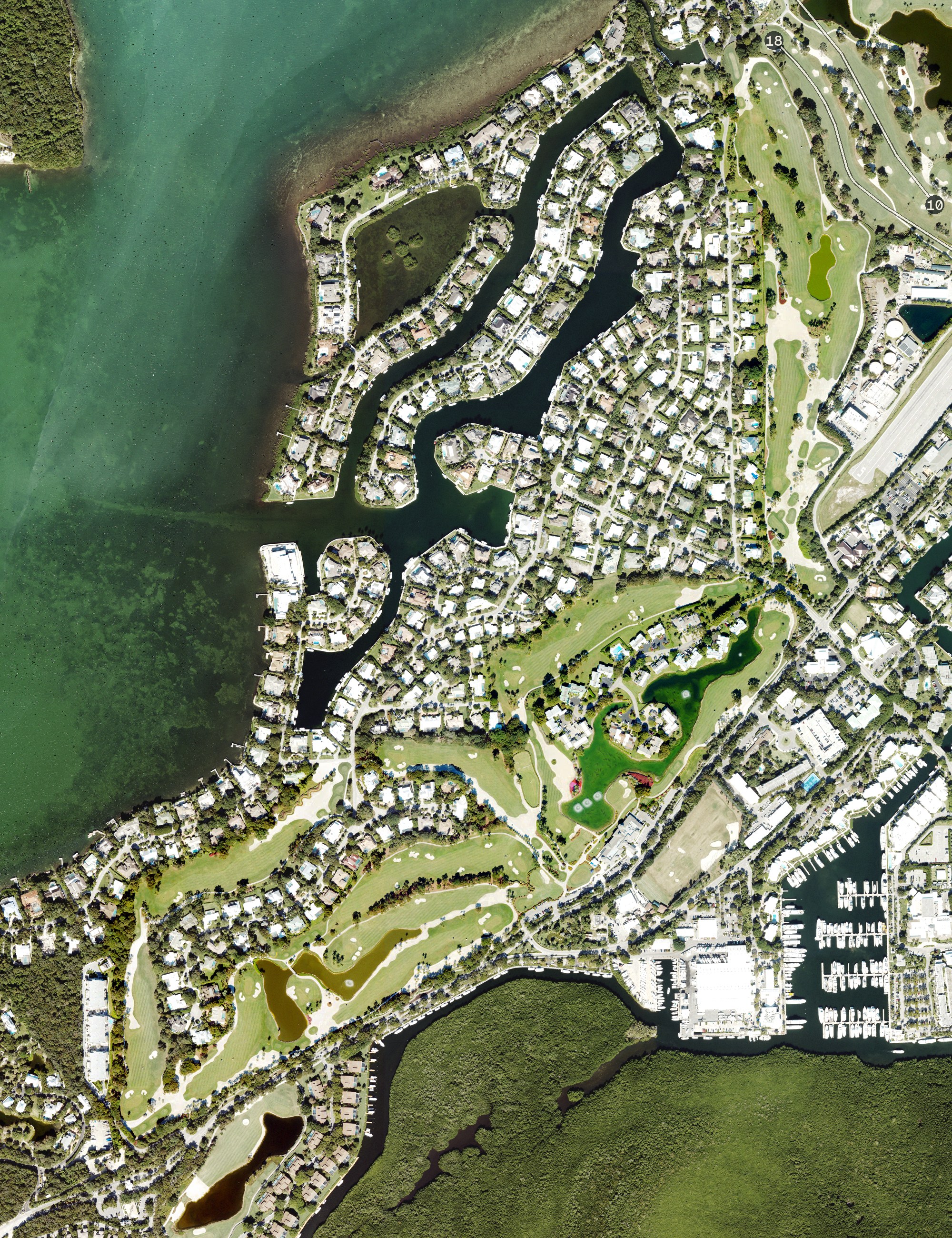 Aerial view of Ocean Reef - Dolphone Course, FL
