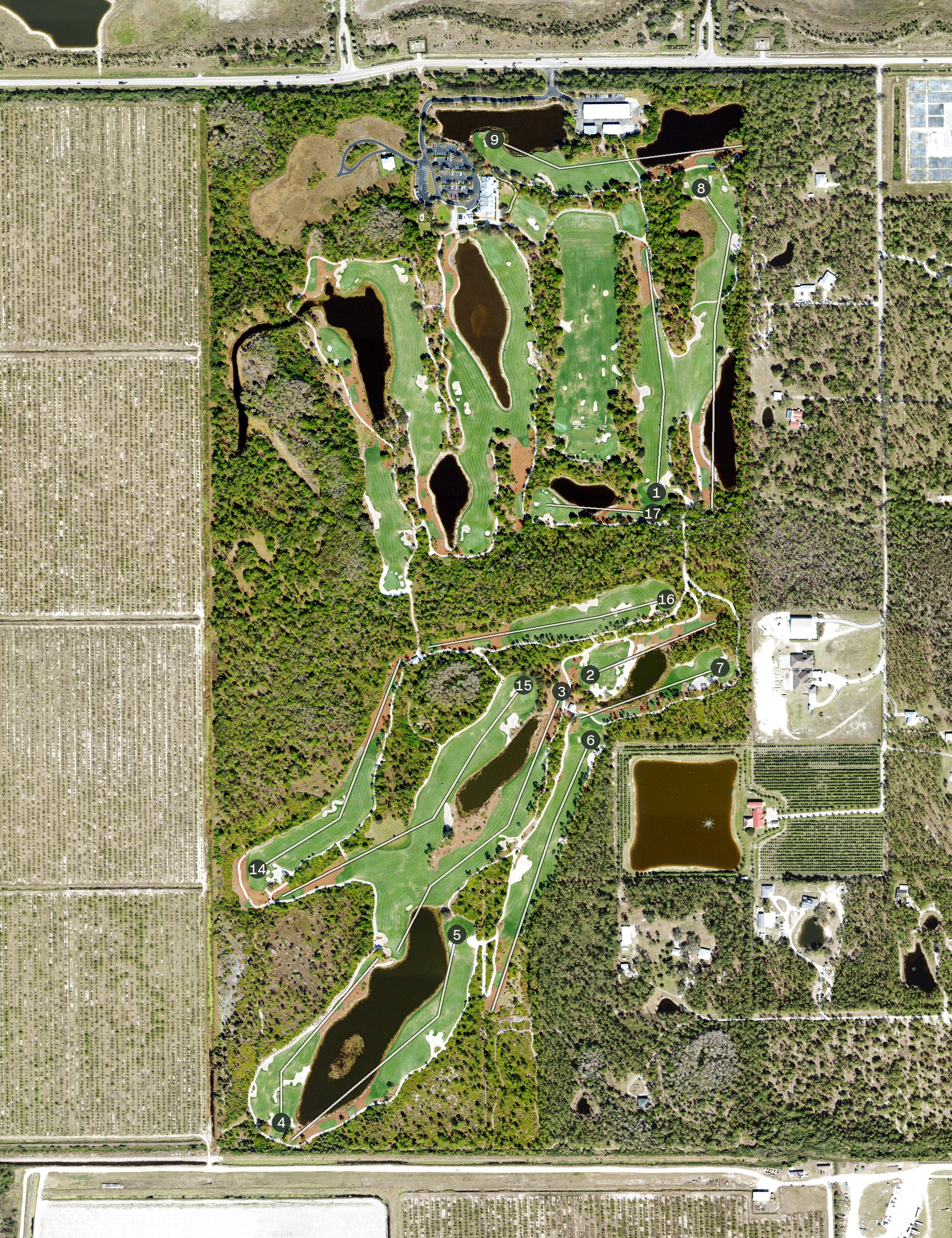 Aerial view of Old Corkscrew Golf Club, FL