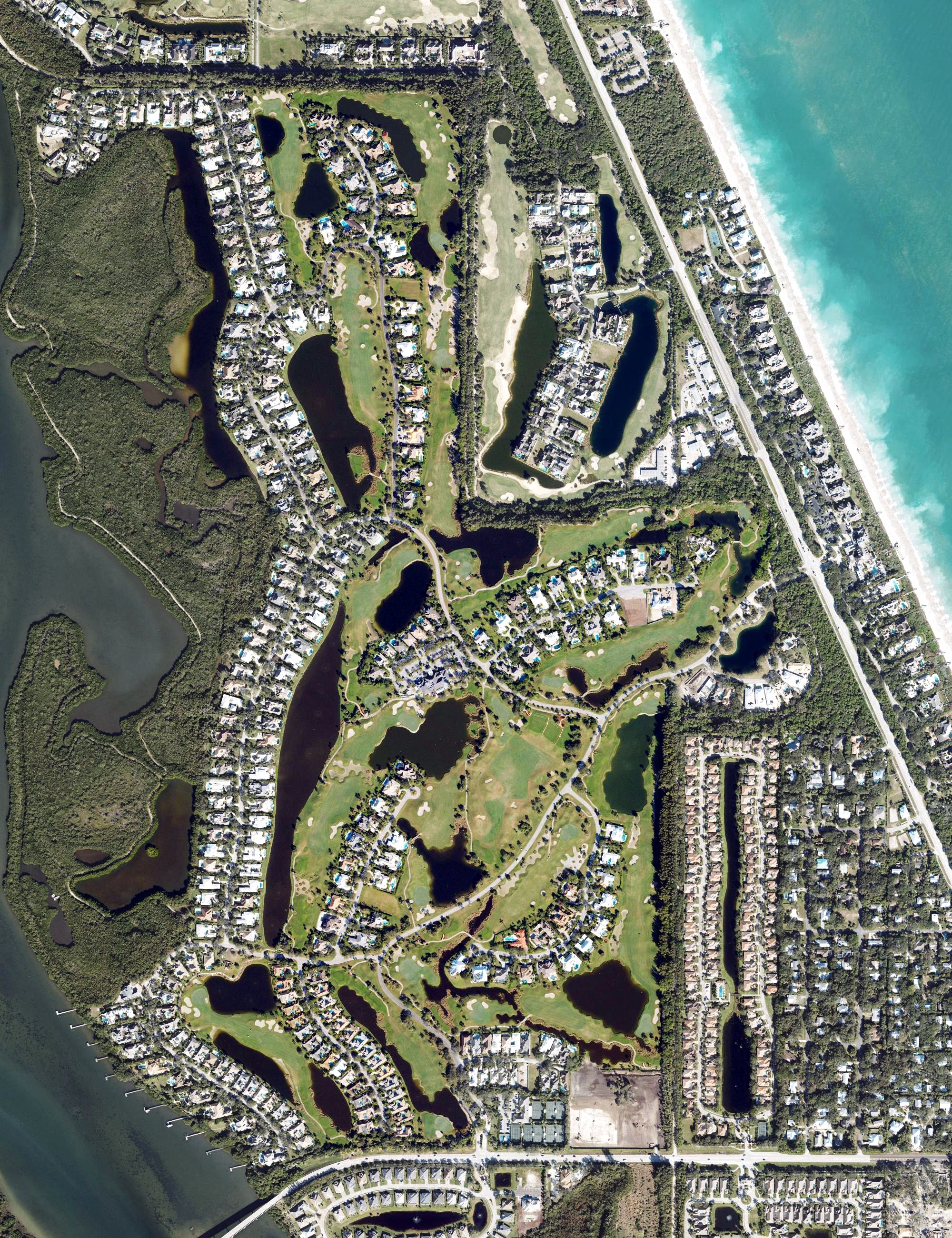 Aerial view of Orchid Island Golf & Beach Club, FL
