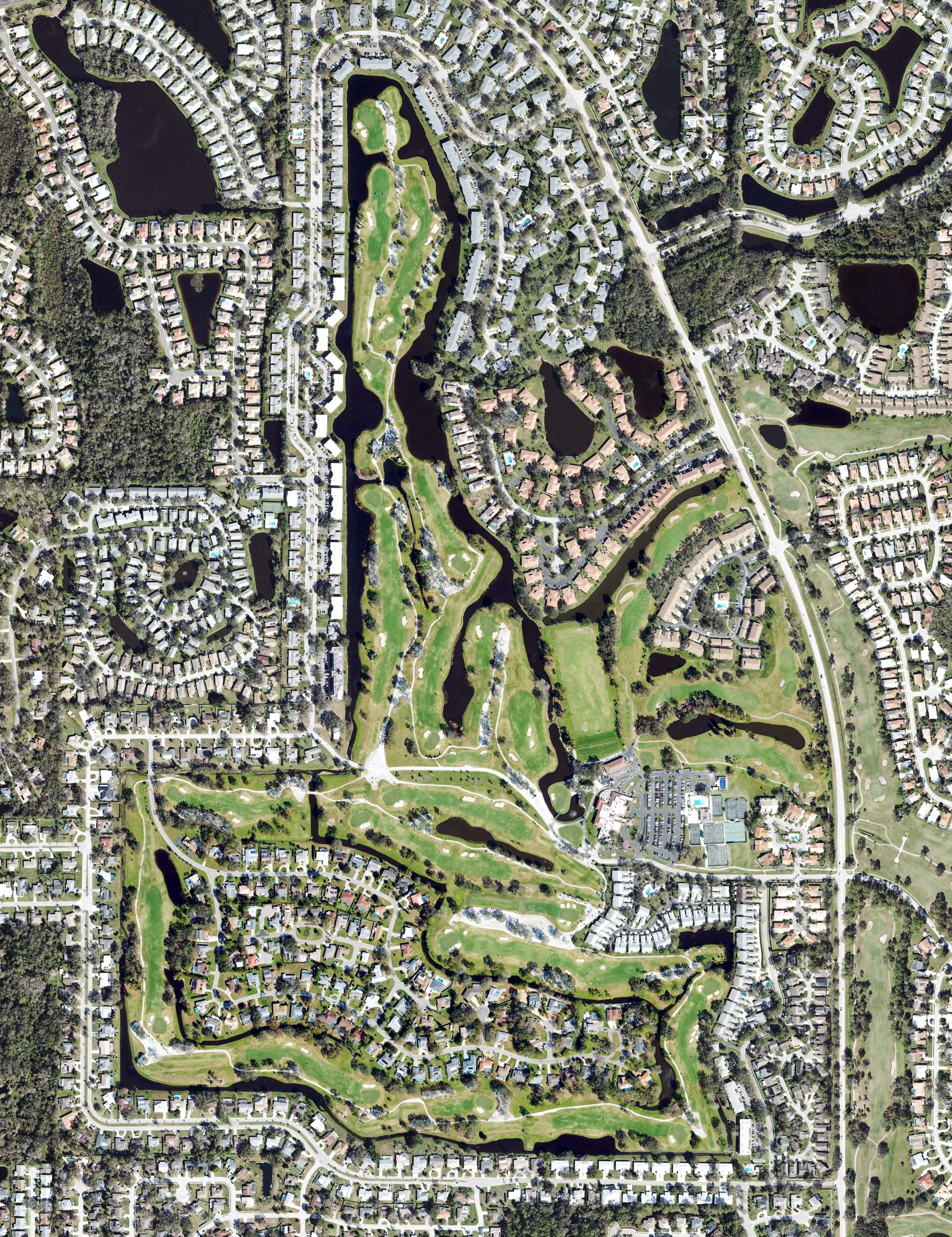 Aerial view of Palm Aire Country Club, FL