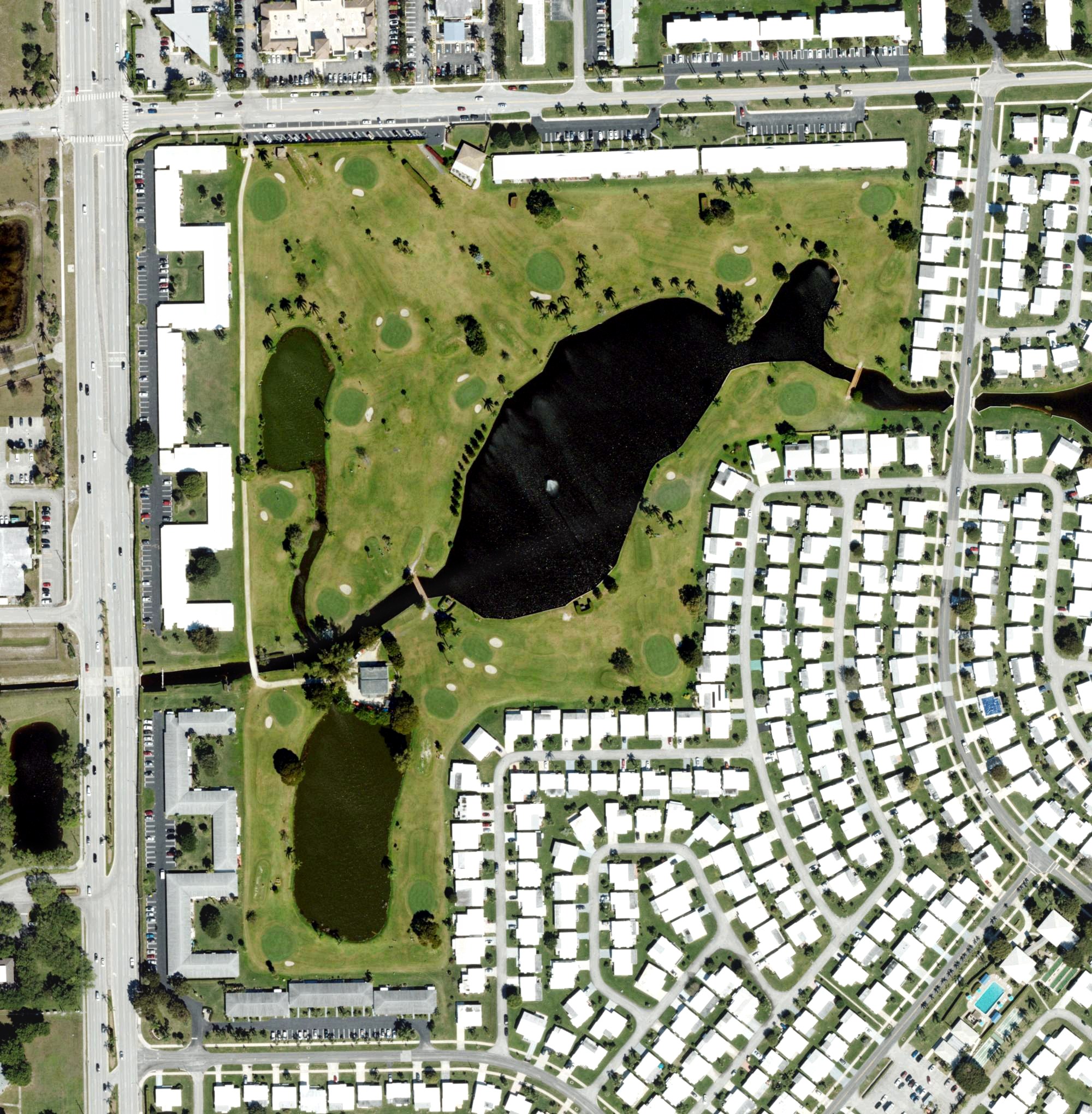 Aerial view of Palm Beach Leisureville Golf Course, FL