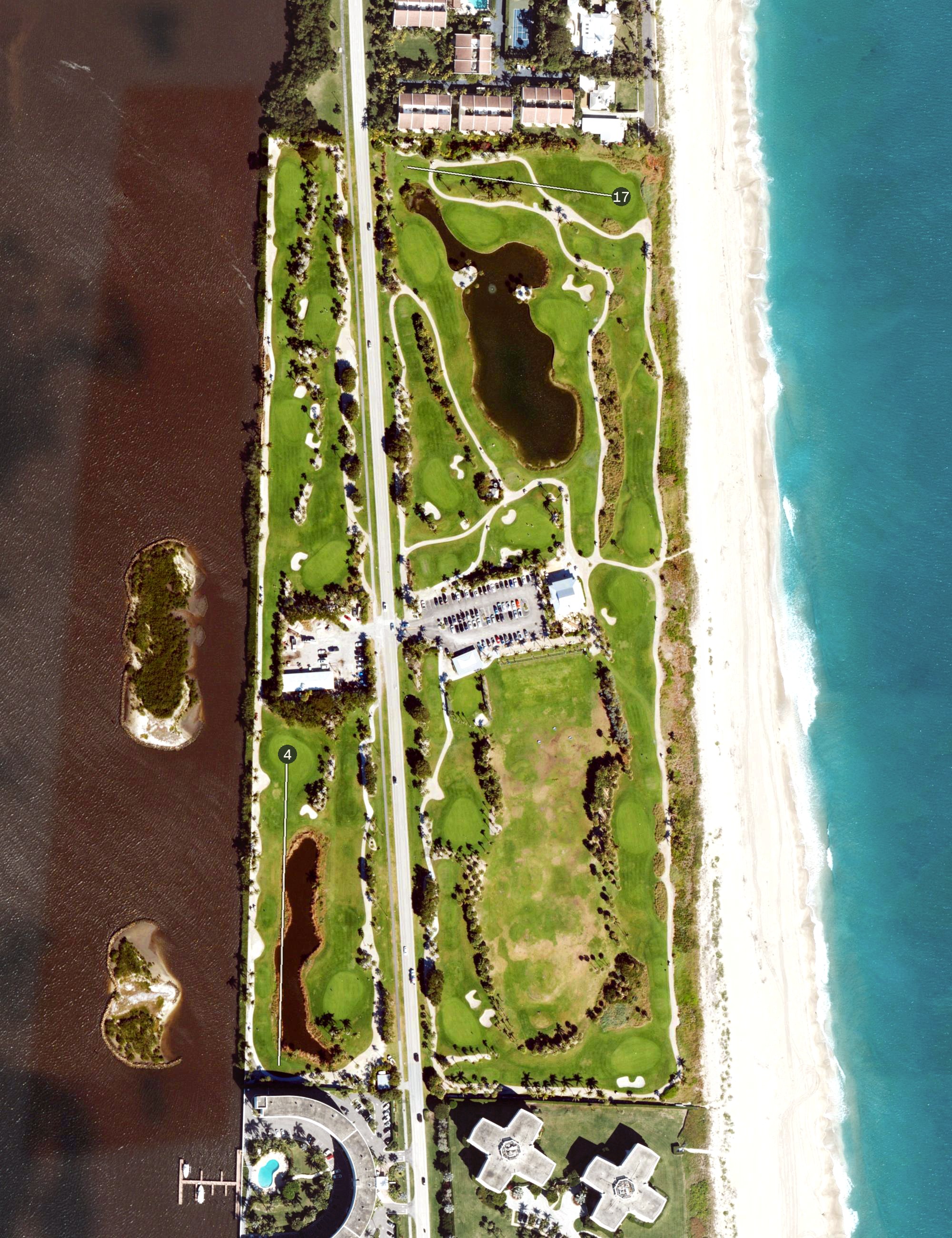 Aerial view of Palm Beach Par 3 Golf Course, FL