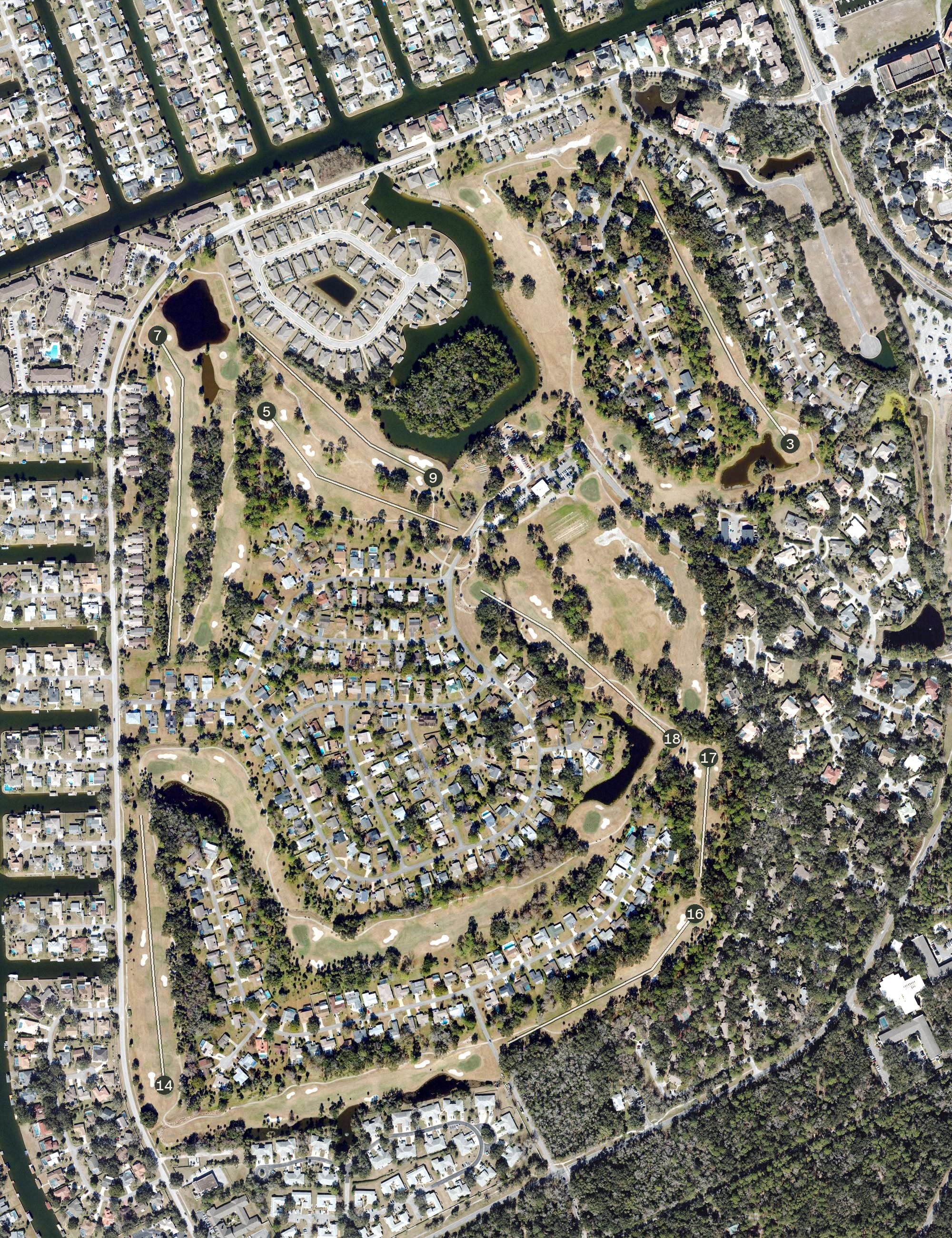 Aerial view of Palm Harbor Golf Club, FL
