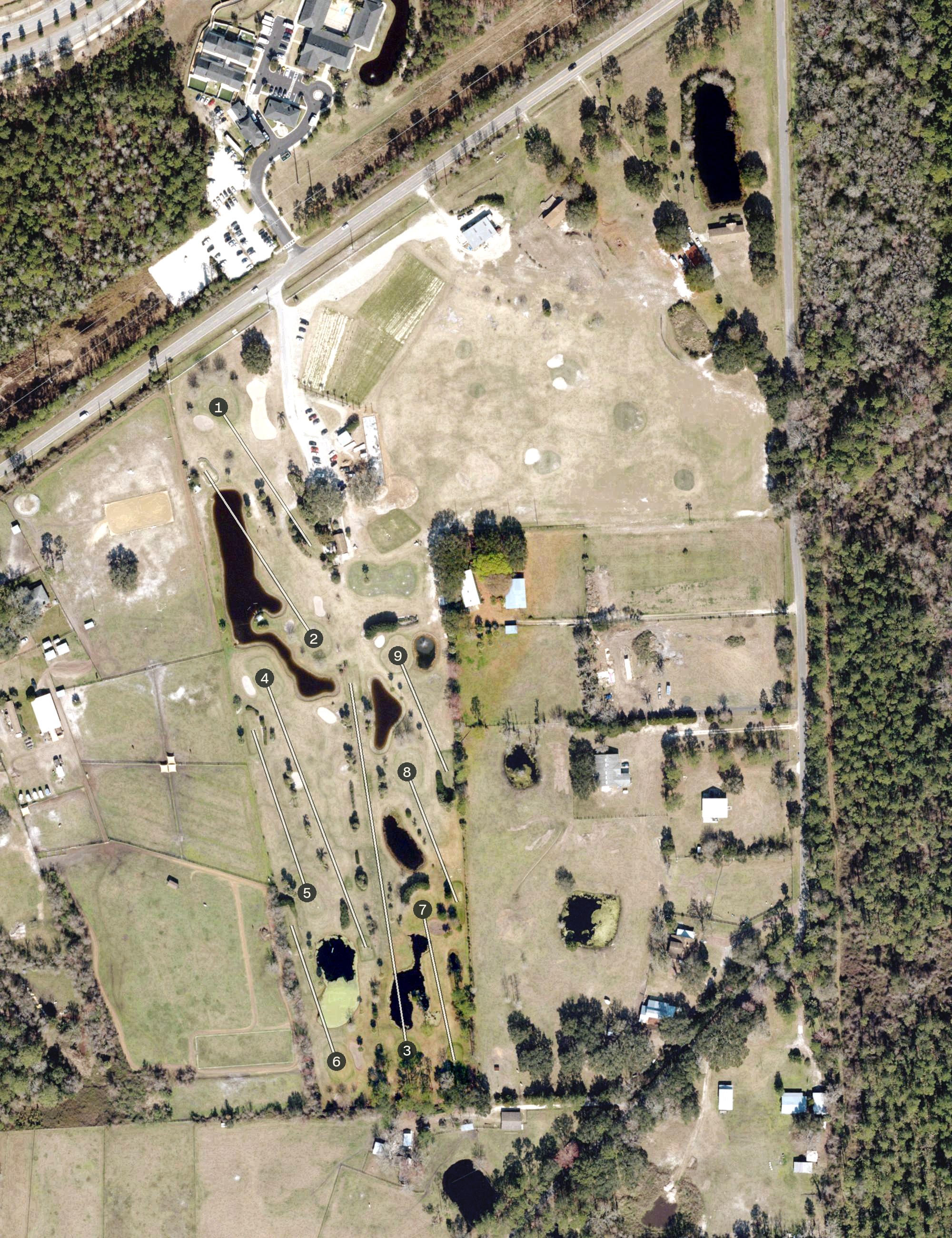 Aerial view of Palm Valley Golf Club, FL