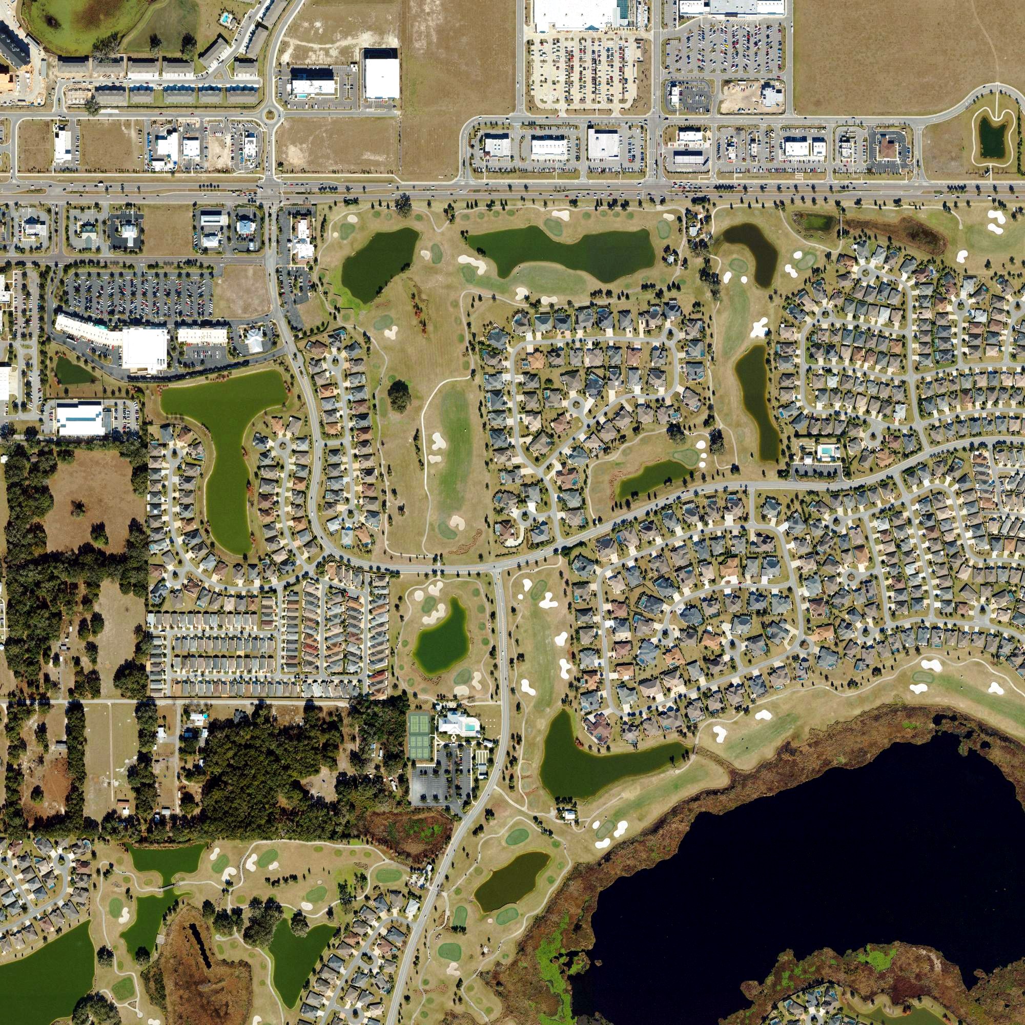 Aerial view of Palmetto Golf Course (The Villages), FL