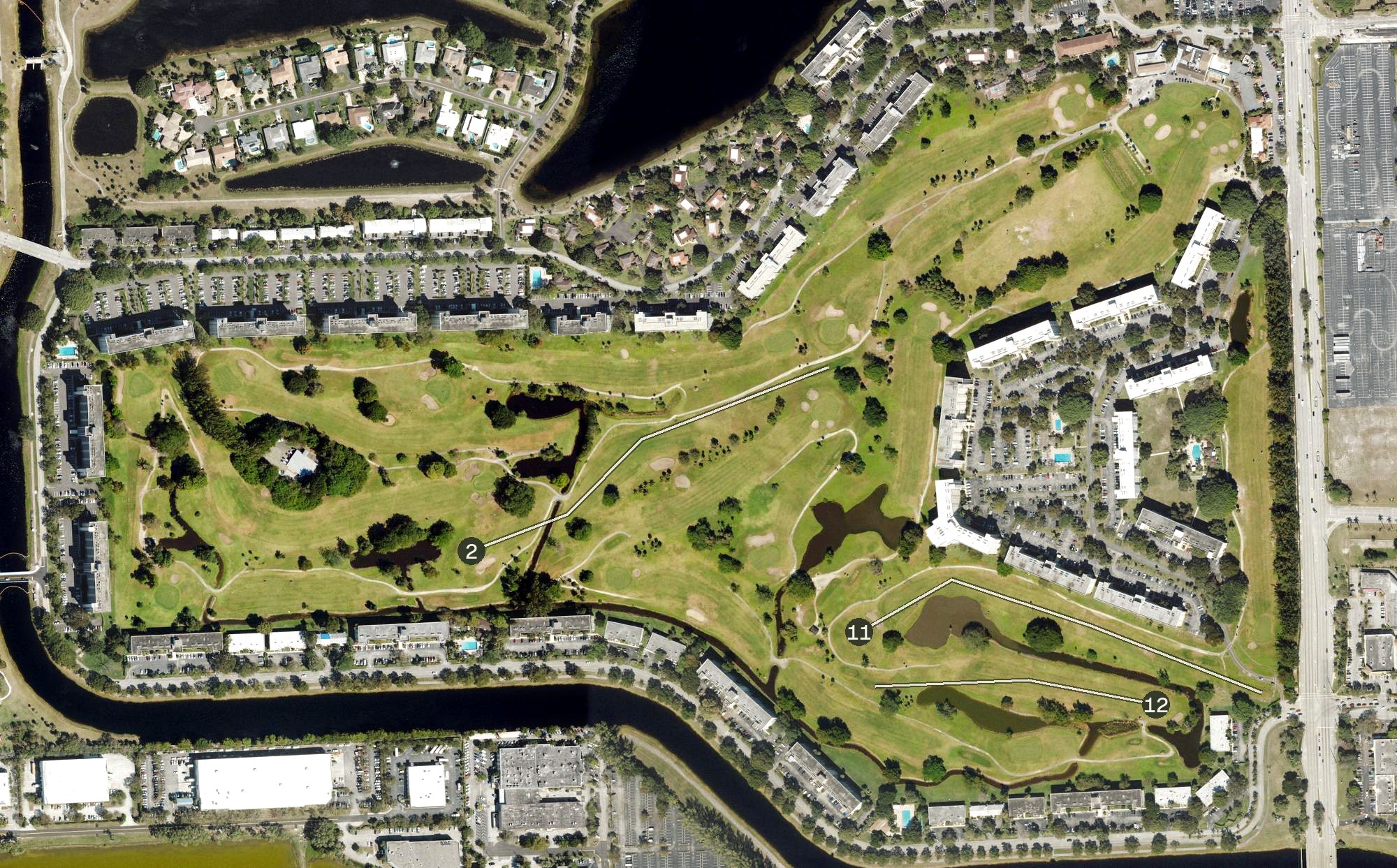 Aerial view of Palms Course, FL