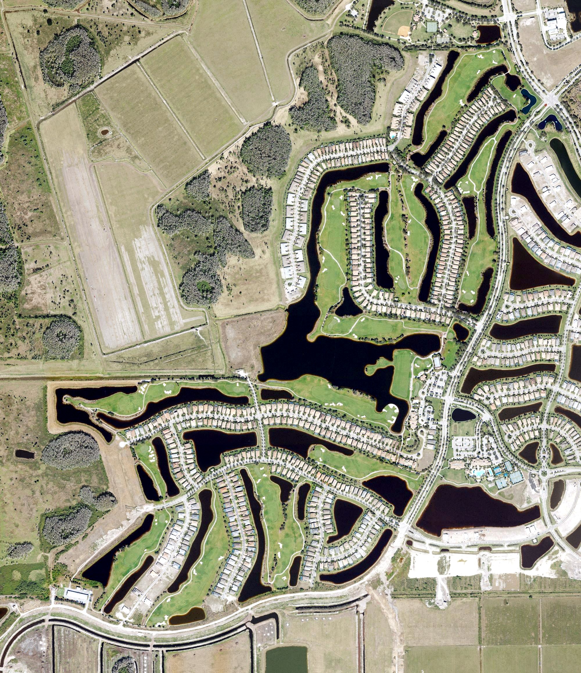 Aerial view of Panther Run Golf Club, FL