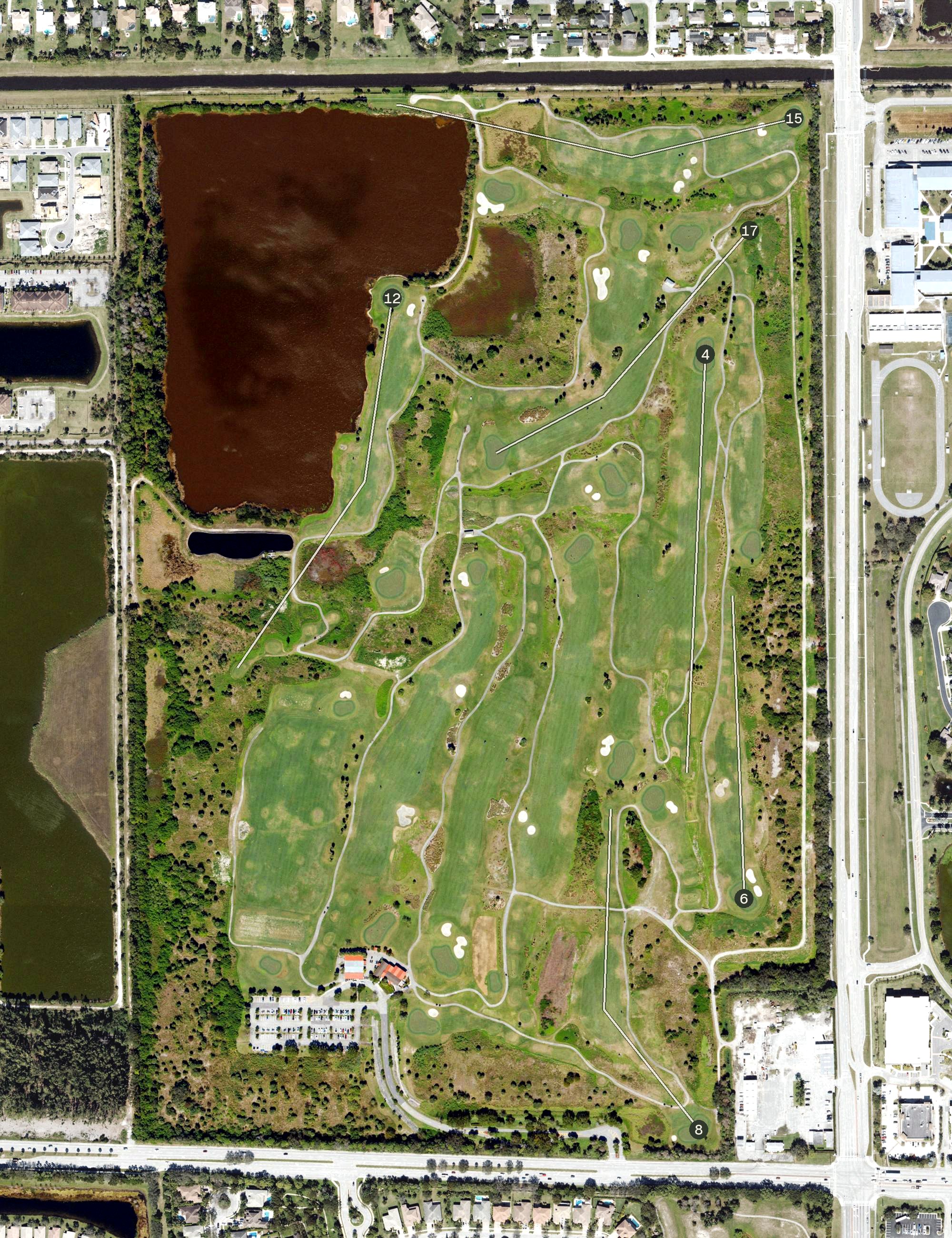 Aerial view of Park Ridge Golf Course, FL