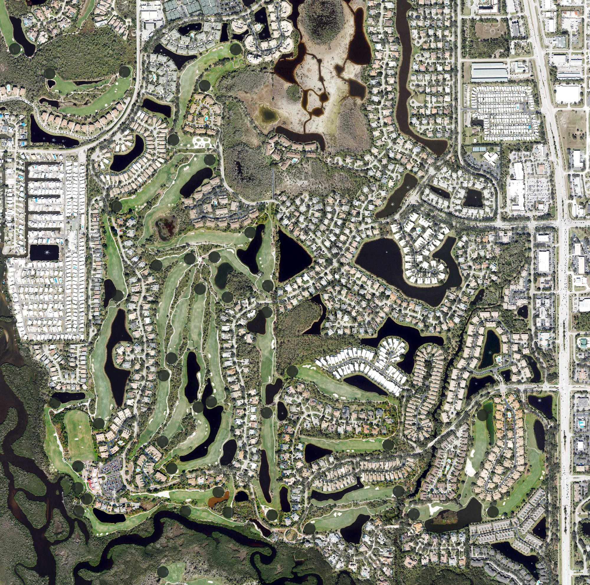 Aerial view of Pelican's Nest Golf Club, FL