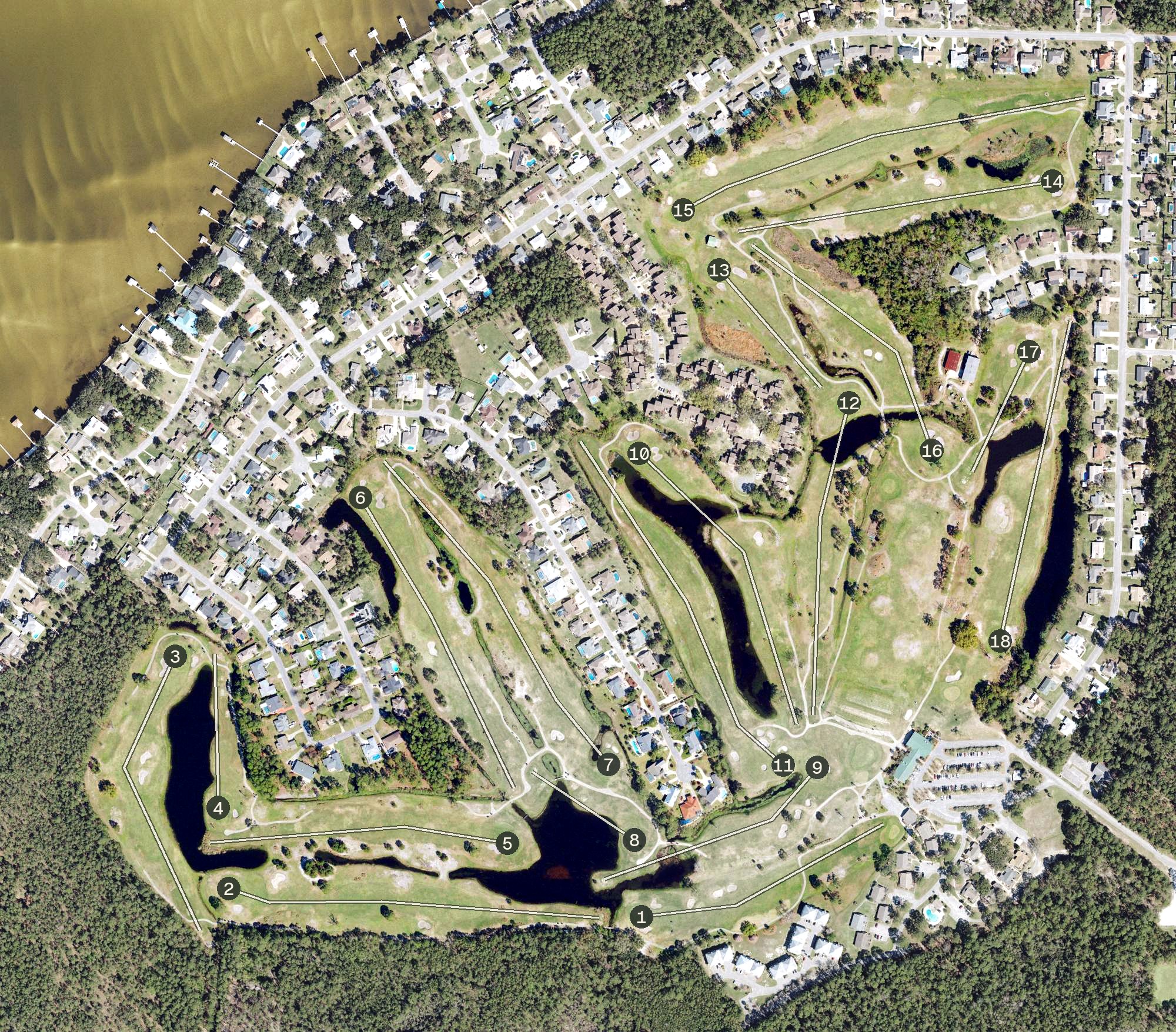 Aerial view of Perdido Bay Golf Course, FL