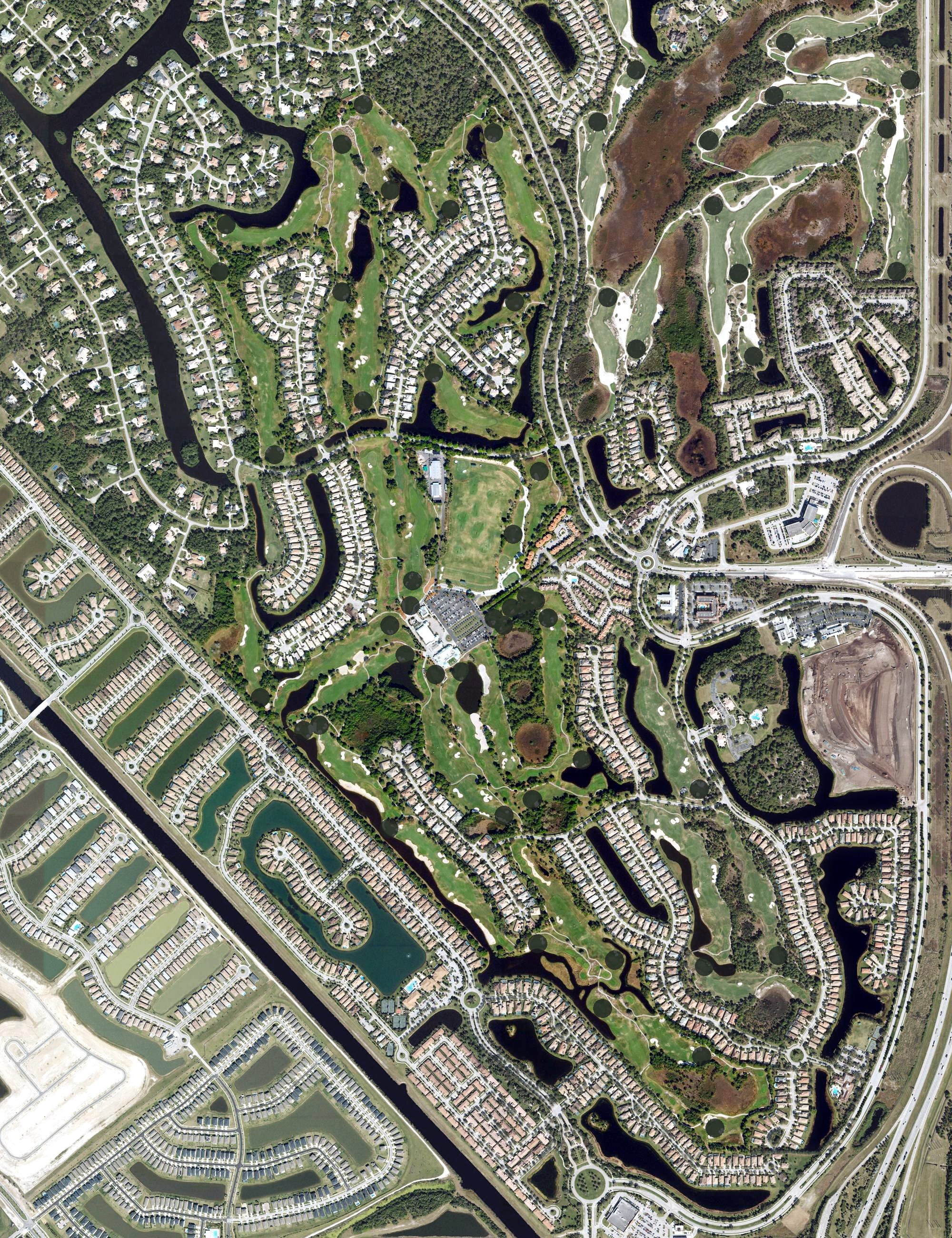 Aerial view of PGA Golf Club, FL