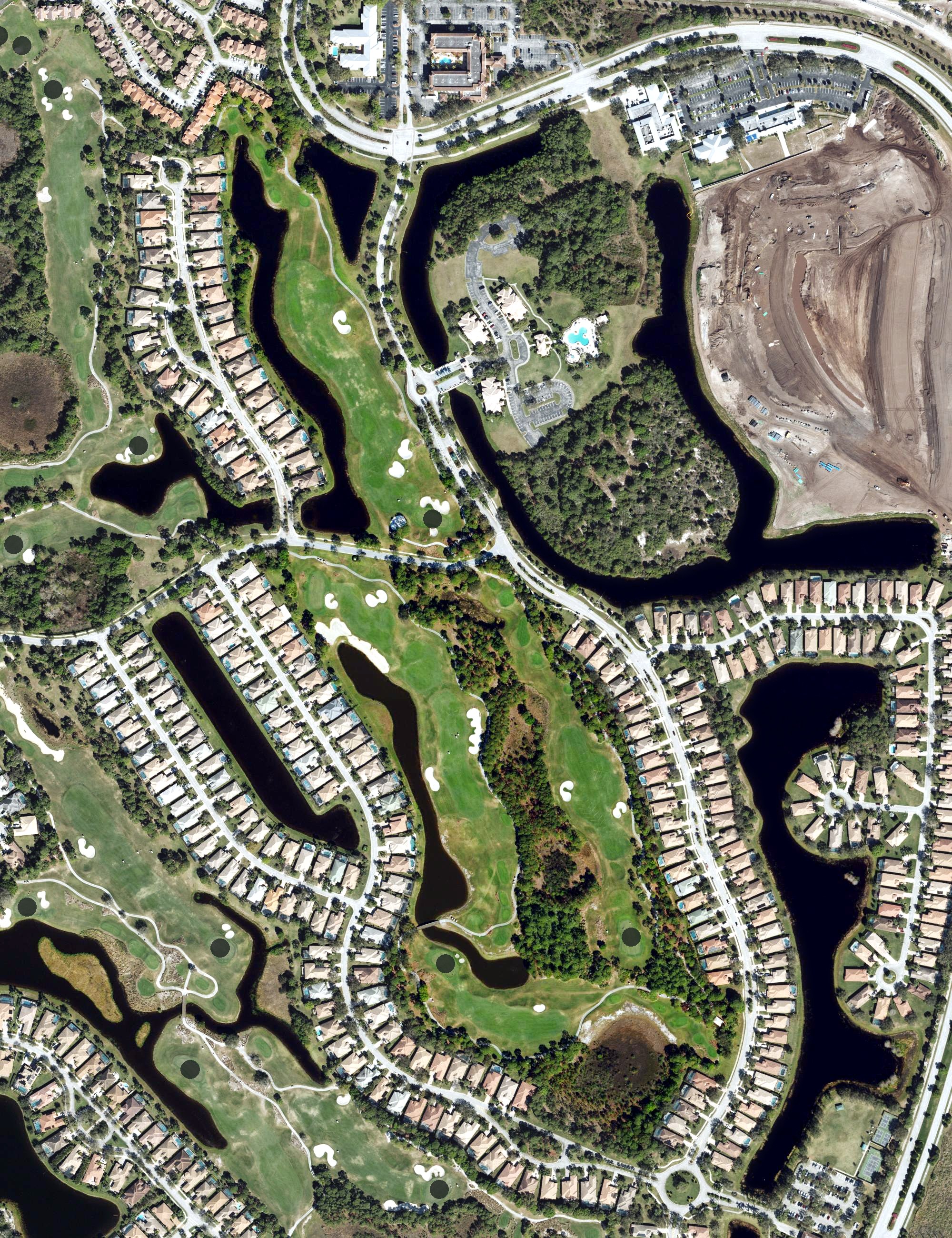 Aerial view of PGA Golf Club, FL