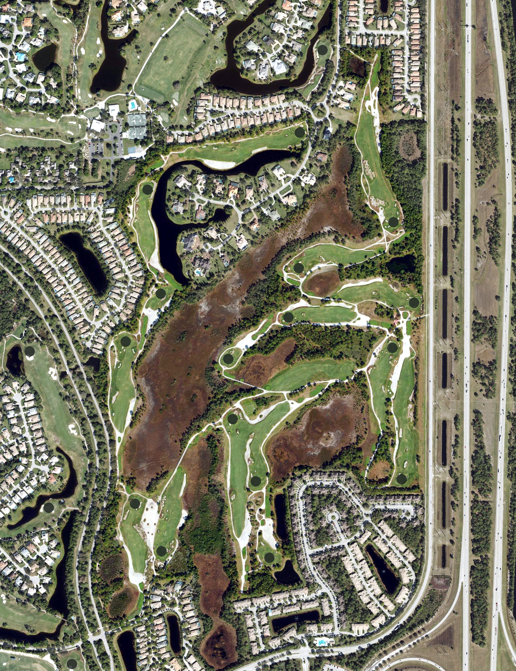 Aerial view of PGA Golf Club, FL