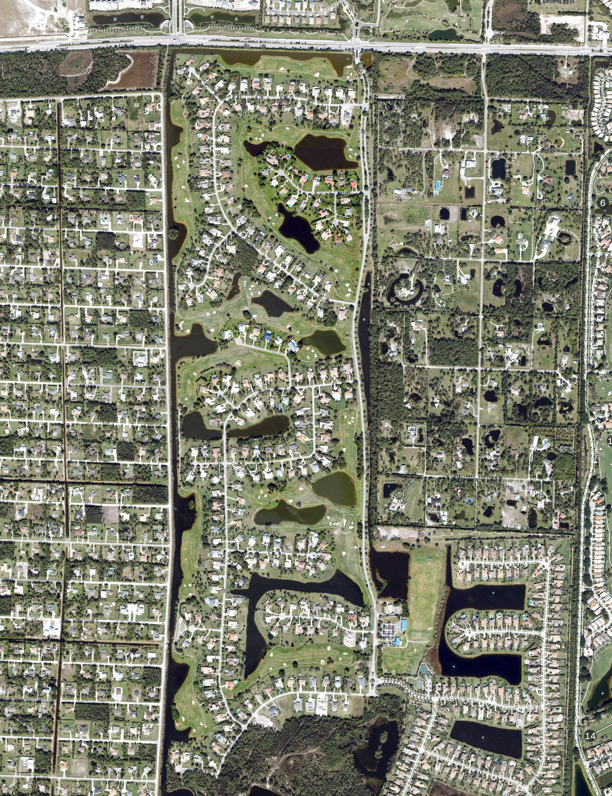 Aerial view of PGA The Estates, FL