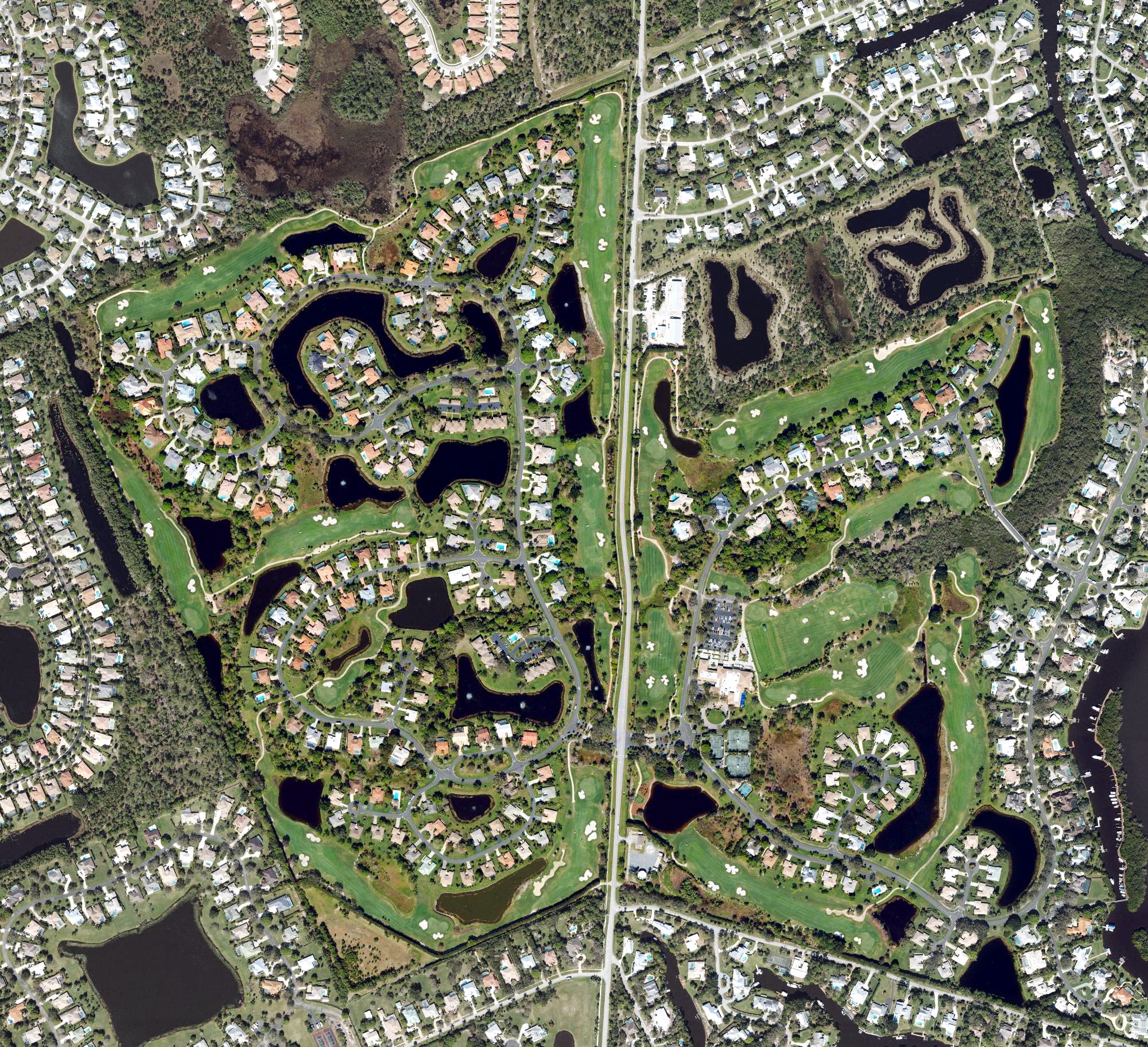 Aerial view of Piper’s Landing Yacht and Country Club, FL