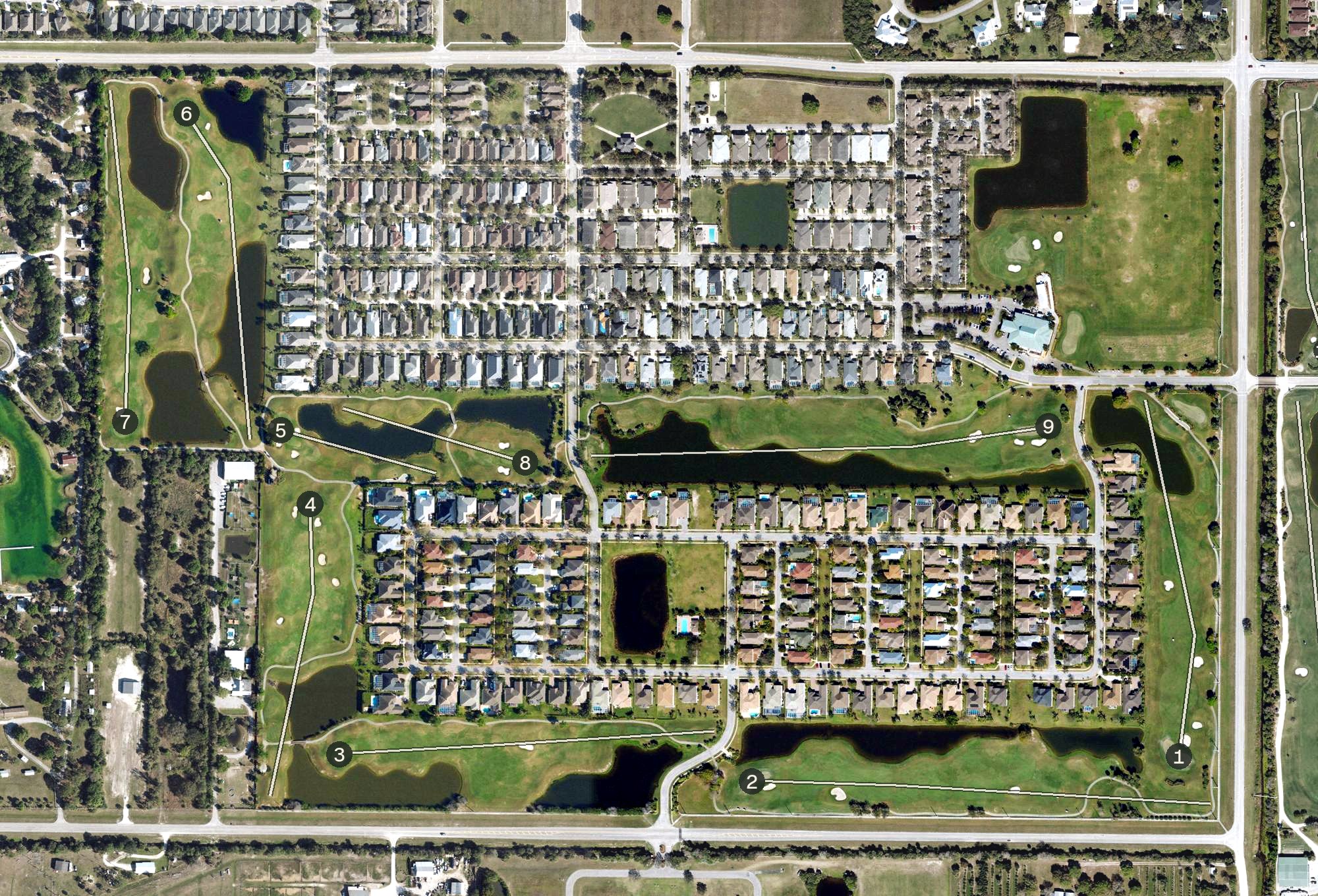 Aerial view of Pointe West Country Club, FL