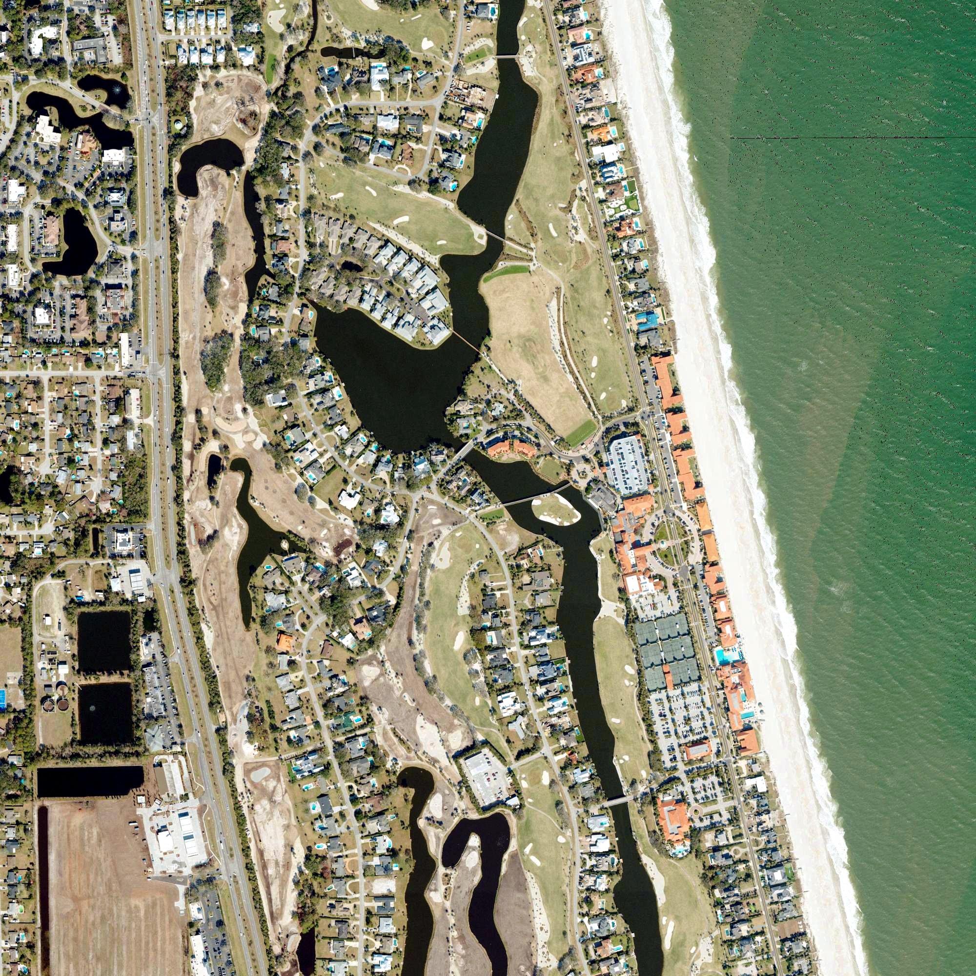 Aerial view of Ponte Vedra Golf Course, FL