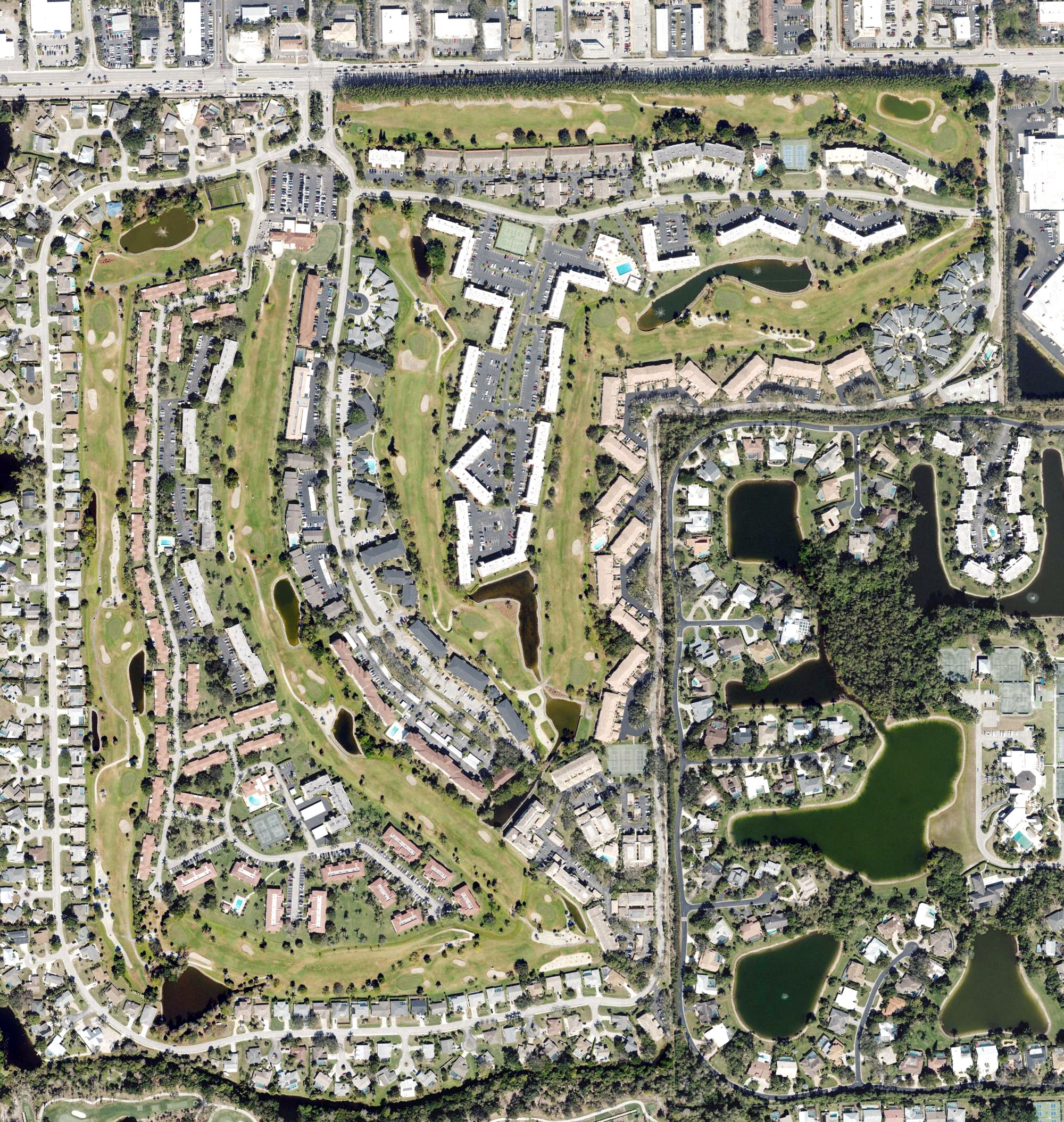 Aerial view of Quail Run Golf Club, FL