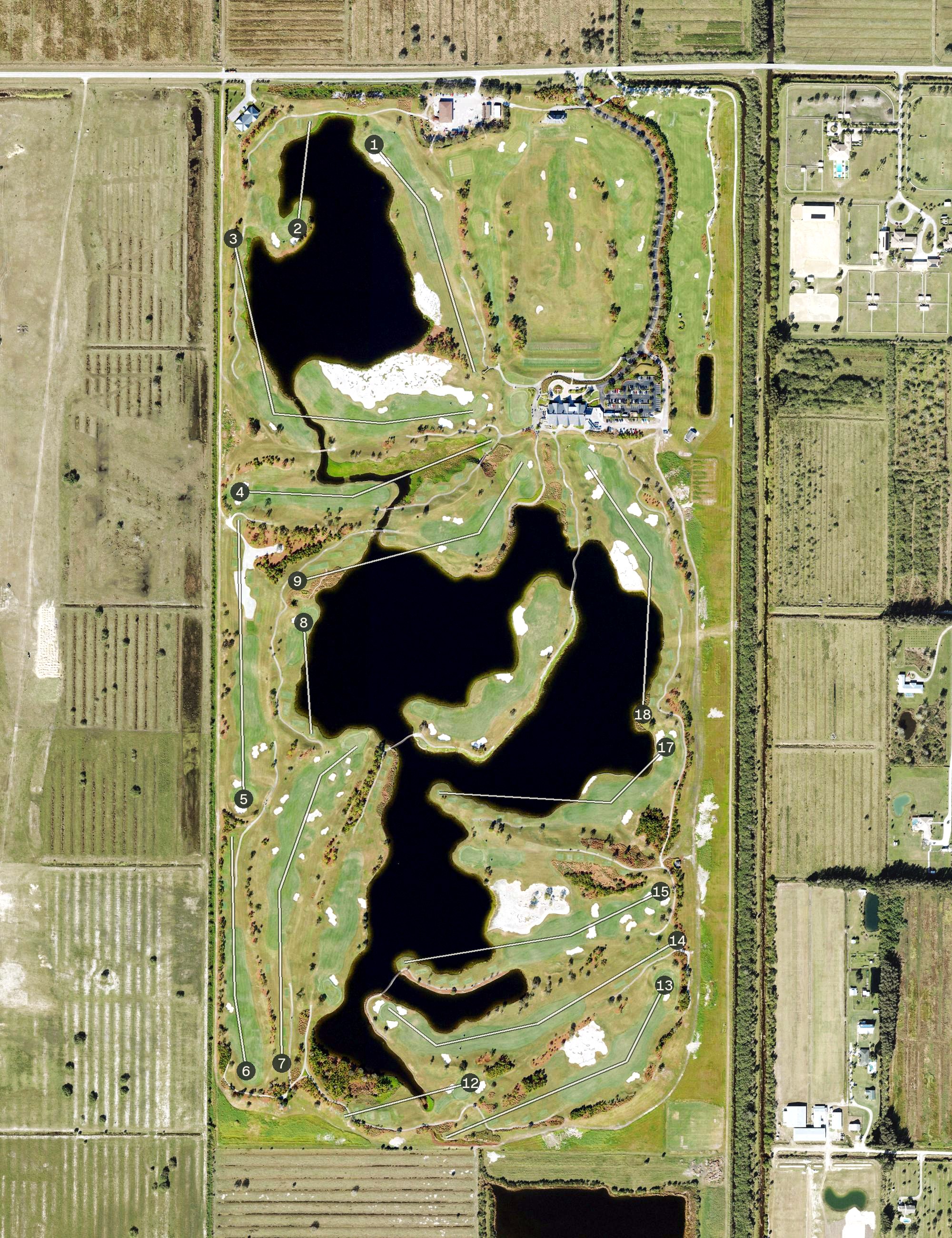 Aerial view of Quail Valley Golf Club, FL