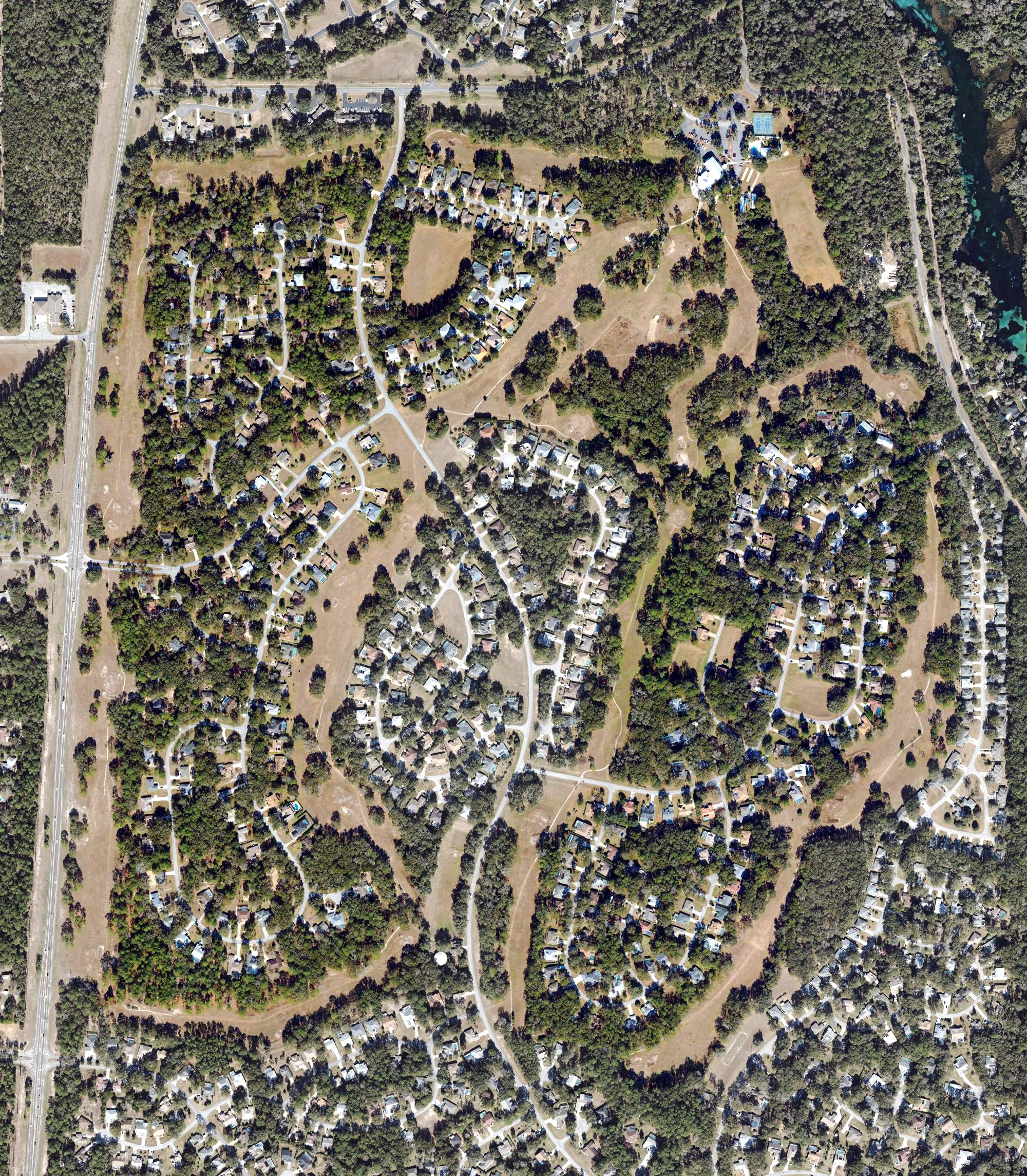 Aerial view of Rainbow Springs Golf and Country Club, FL