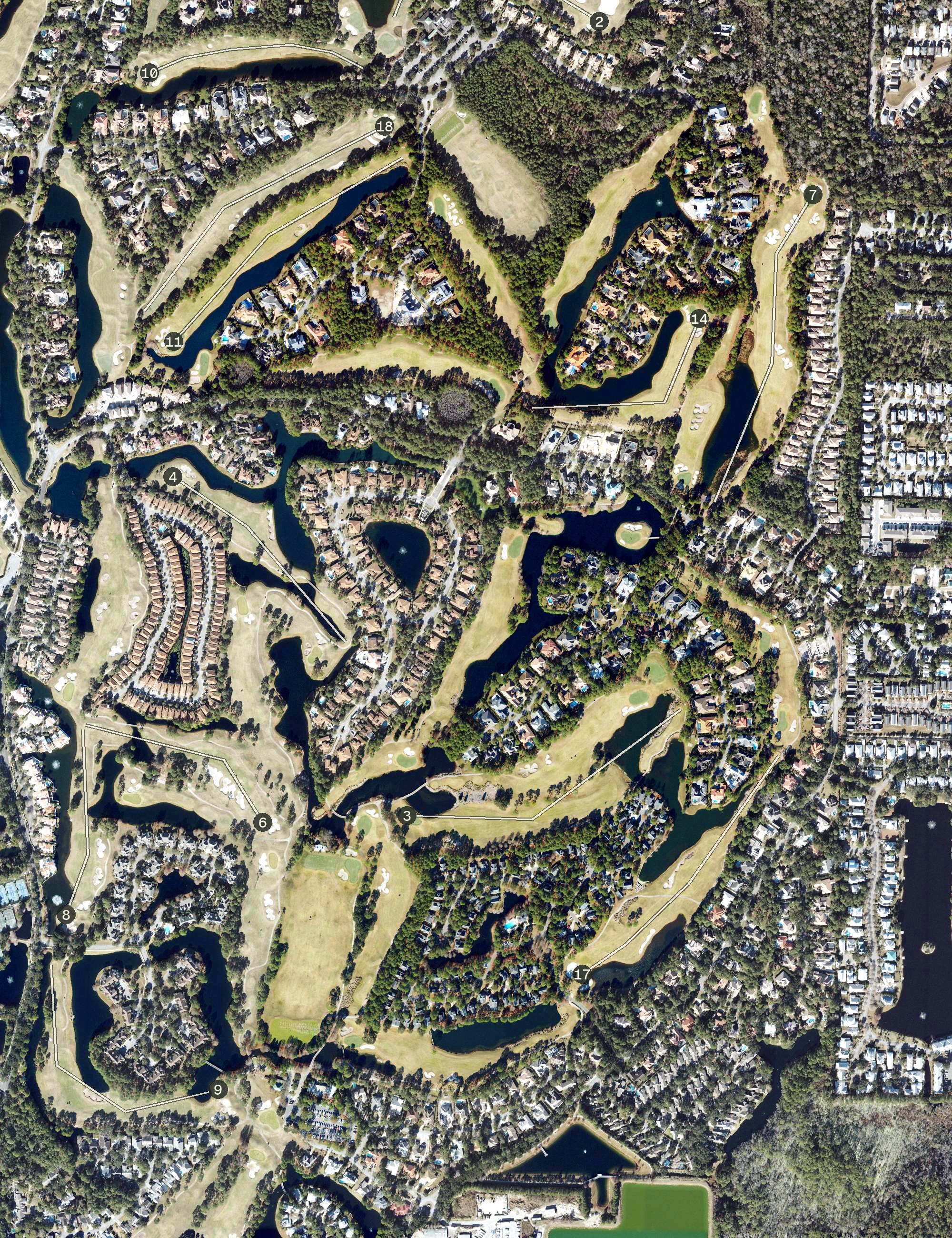 Aerial view of Raven Golf Club, FL