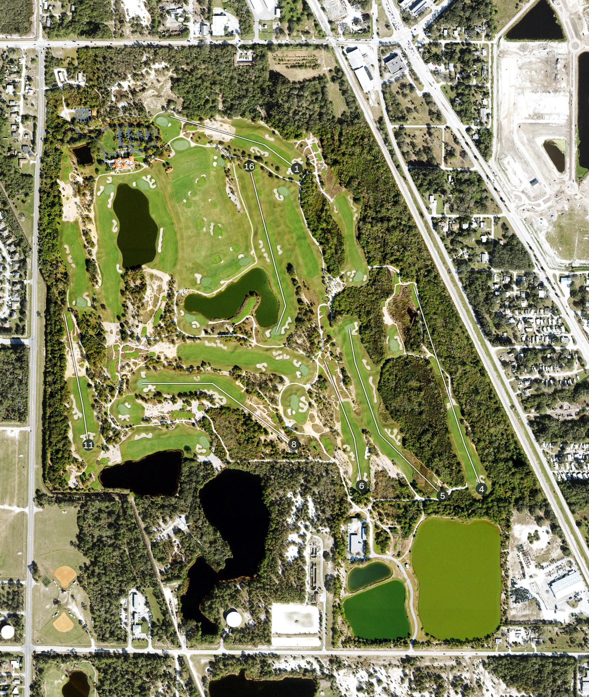 Aerial view of Red Stick Golf Club, FL