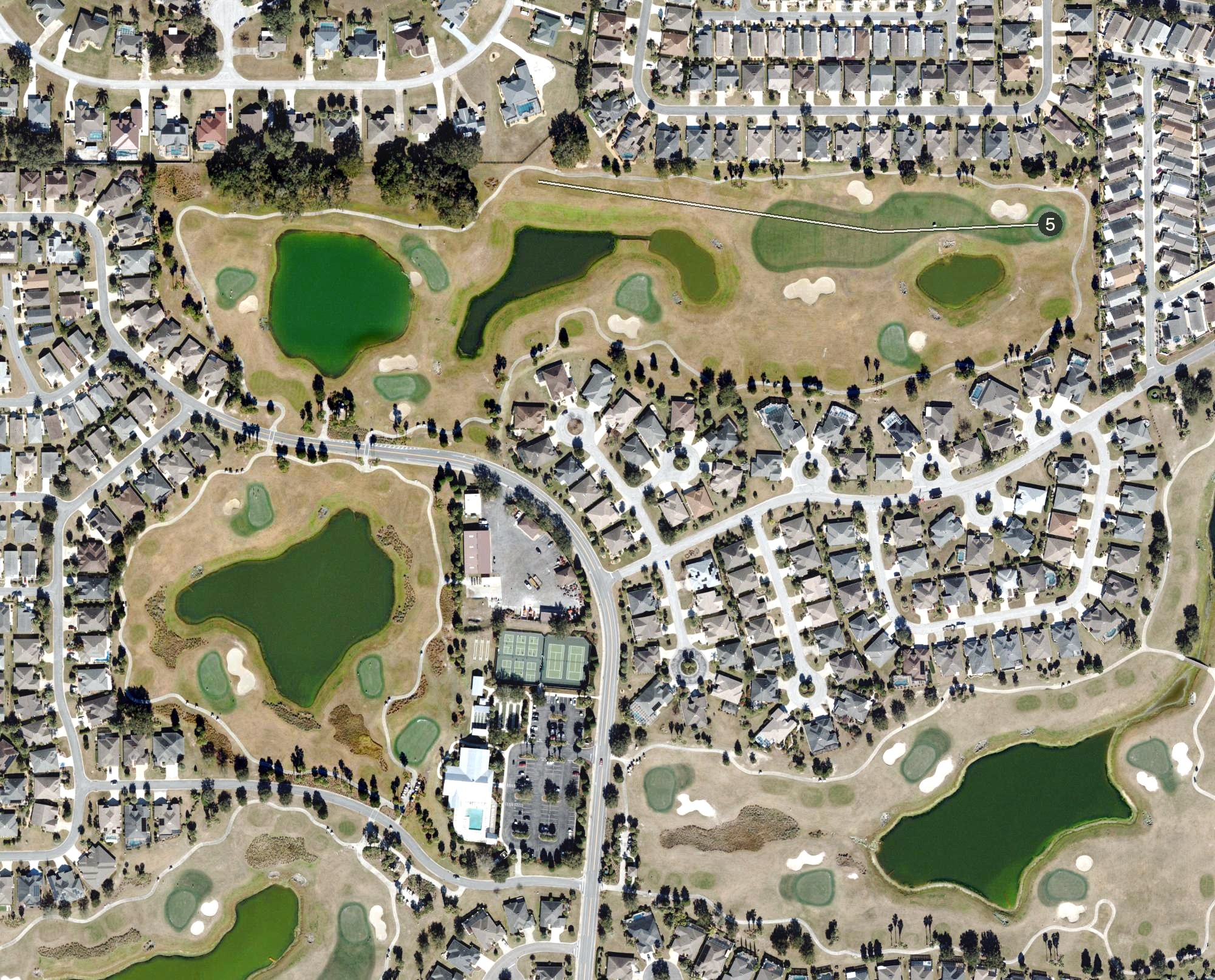Aerial view of Redfish Run Golf Course (The Villages), FL