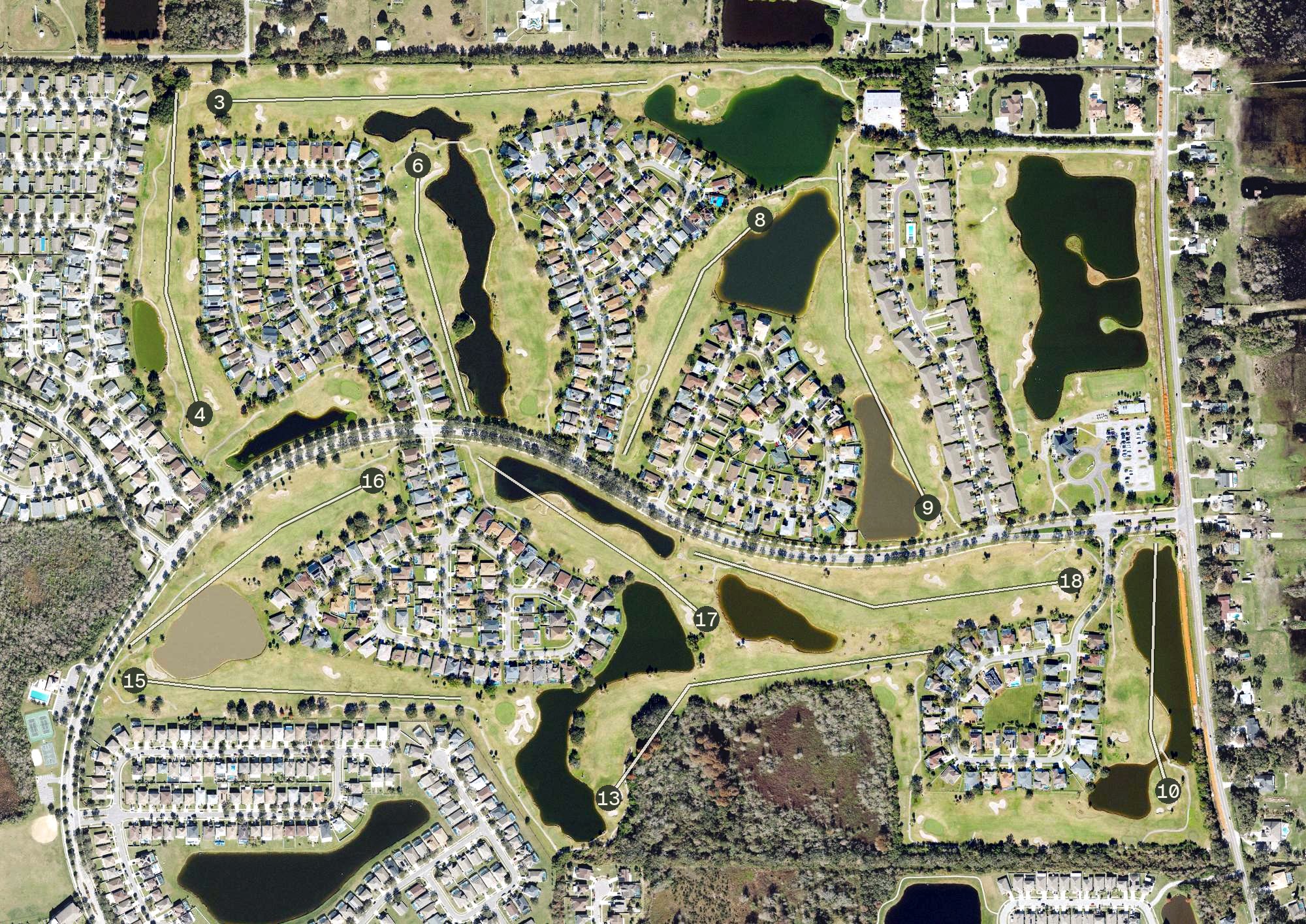 Aerial view of Remington Golf Club, FL
